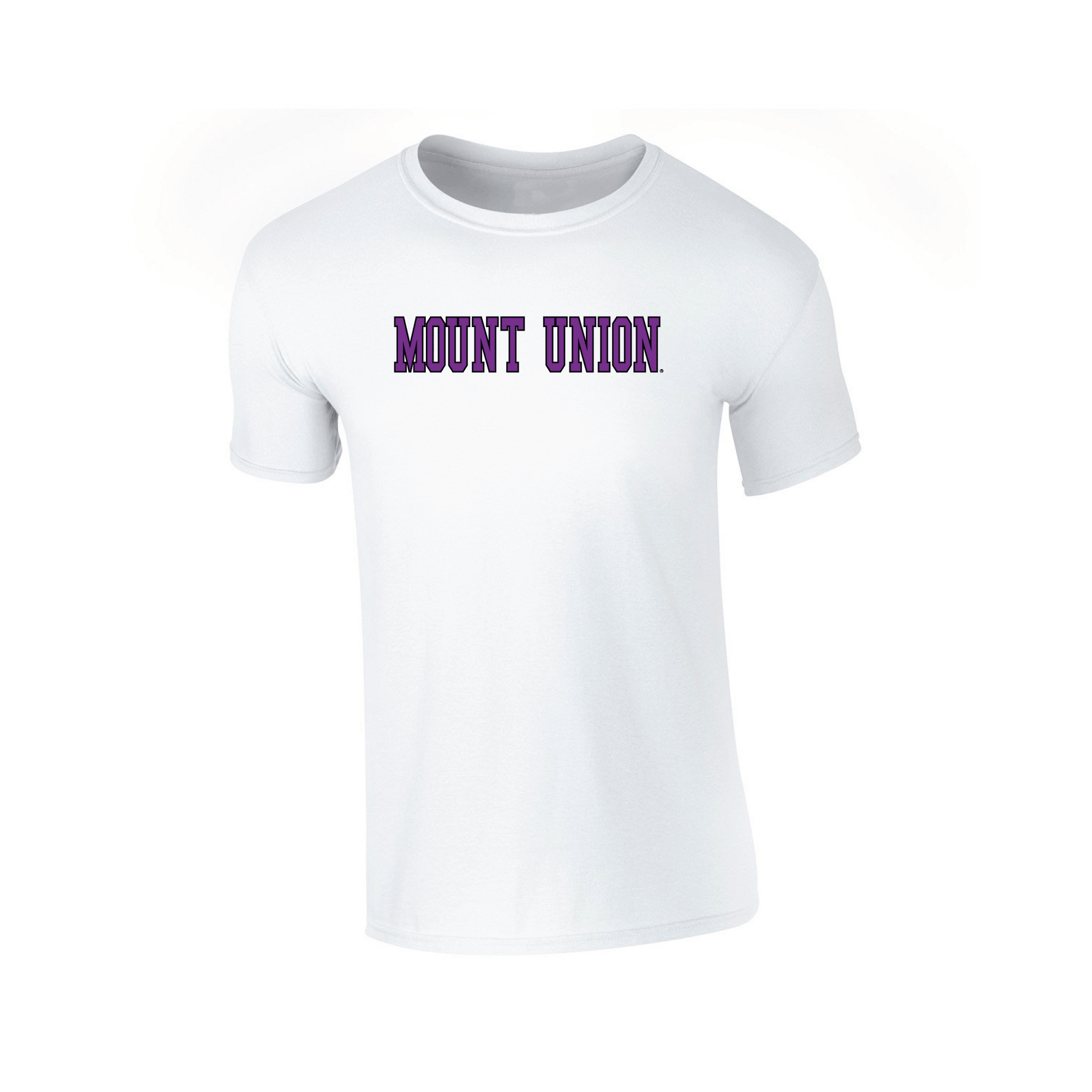 University of Mount Union Purple Raiders Block Adult T-Shirt
