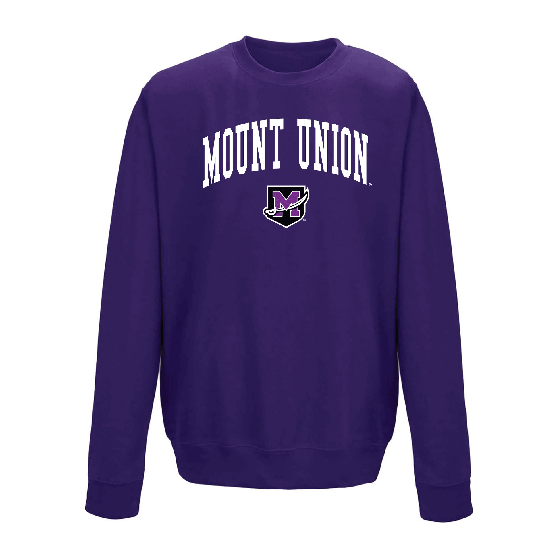University of Mount Union Purple Raiders Jumbo Arch Crewneck Sweatshirt