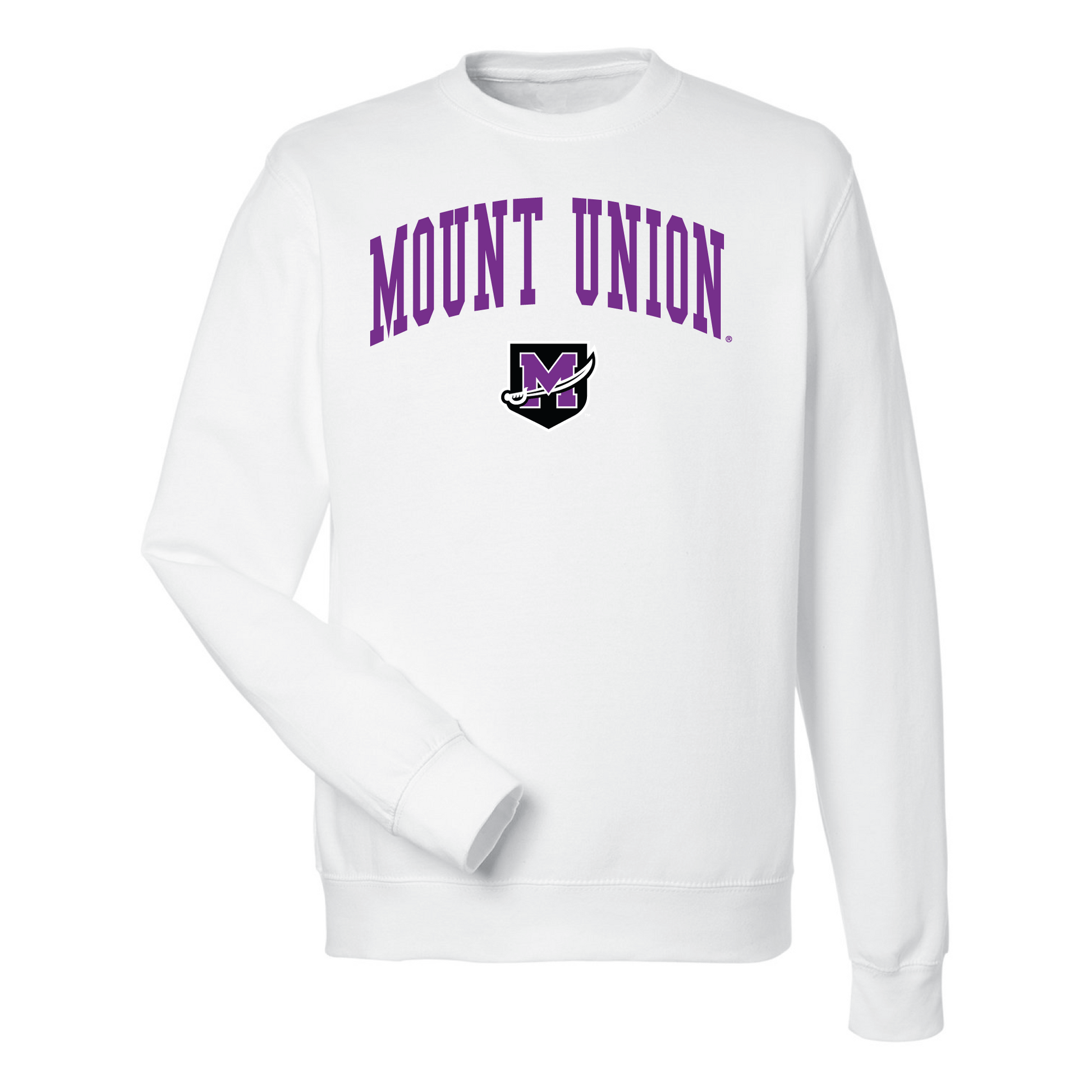 University of Mount Union Purple Raiders Jumbo Arch Crewneck Sweatshirt