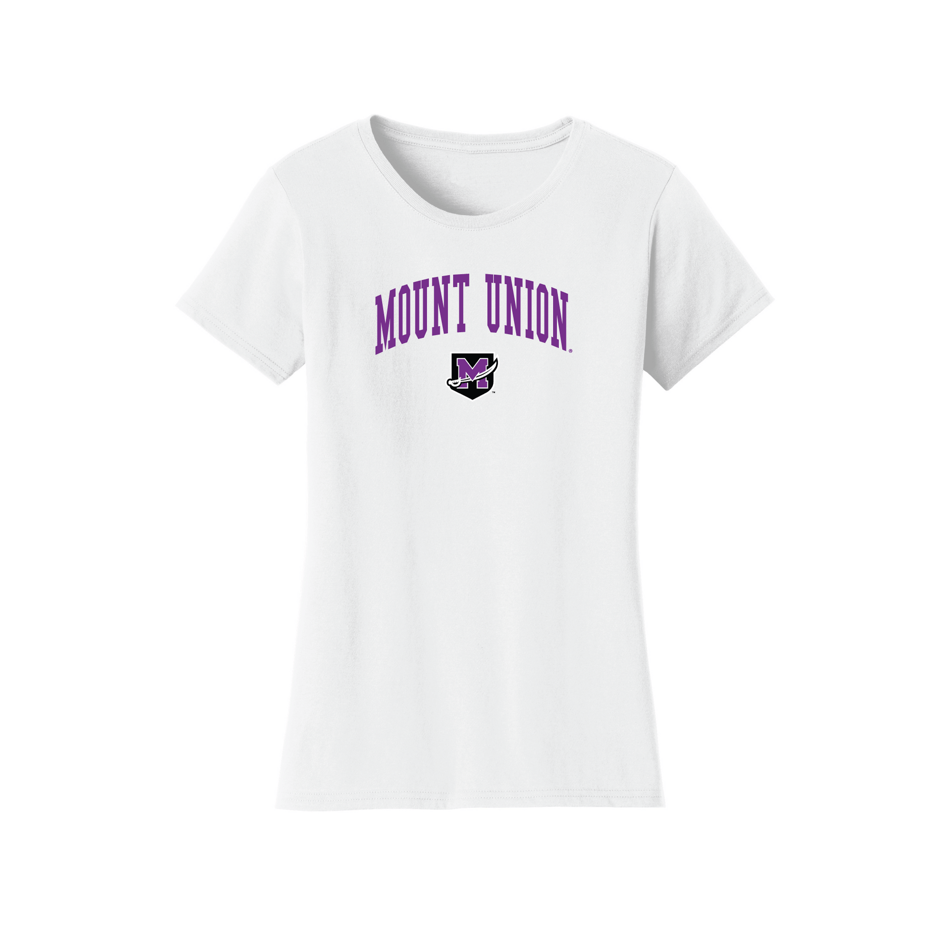 University of Mount Union Purple Raiders Jumbo Arch Womens T-Shirt