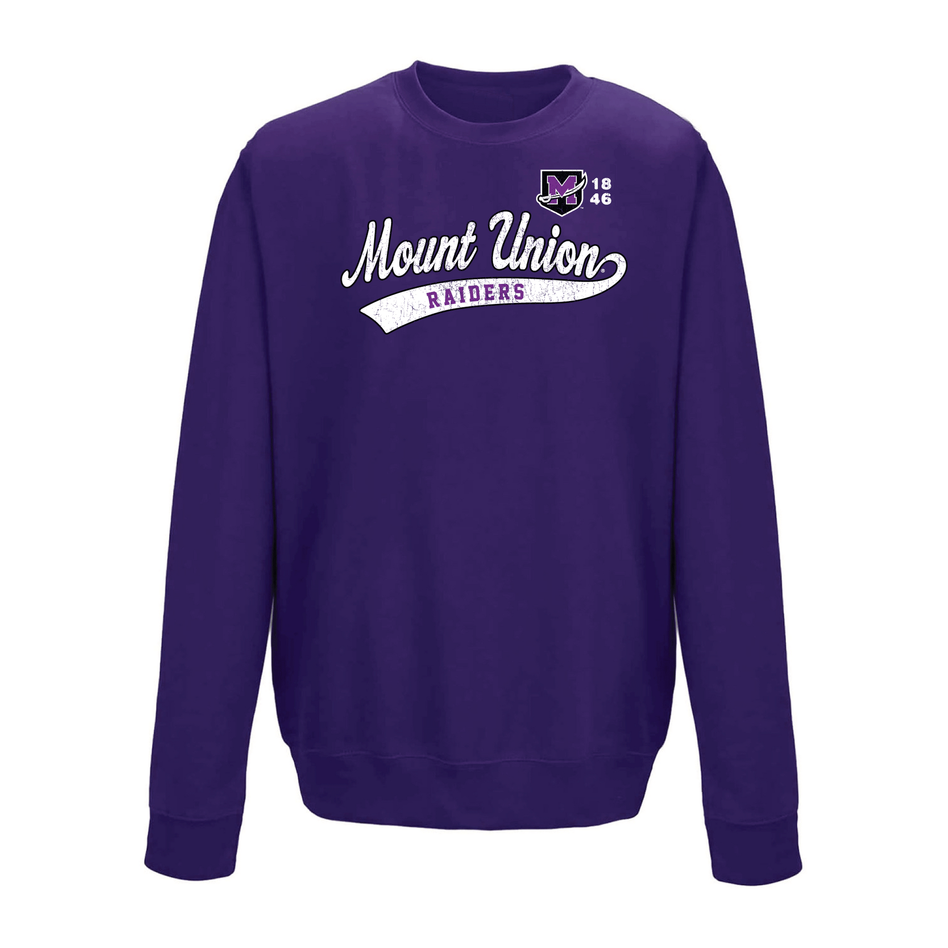 University of Mount Union Purple Raiders Old School Crewneck Sweatshirt