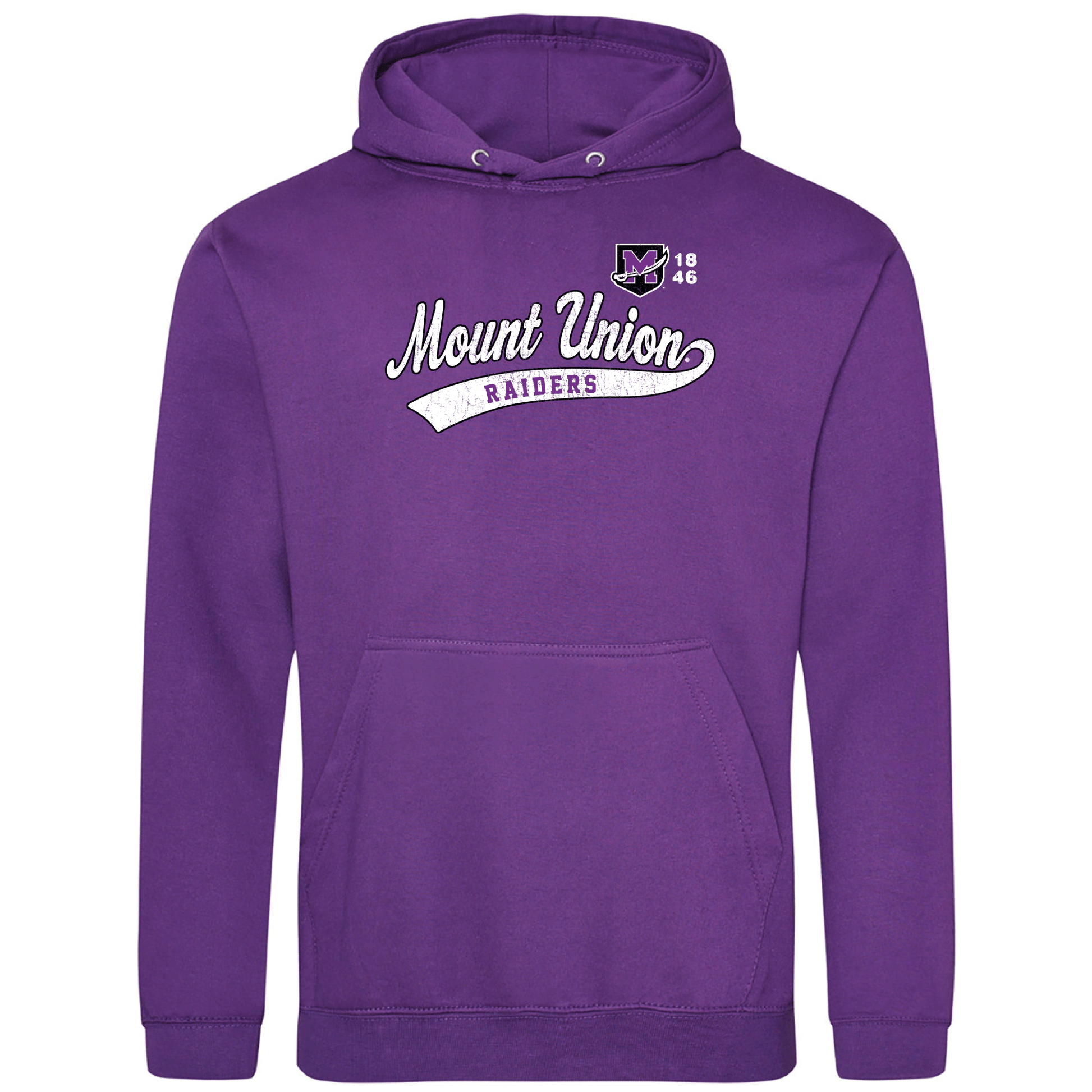University of Mount Union Purple Raiders Old School Hooded Sweatshirt