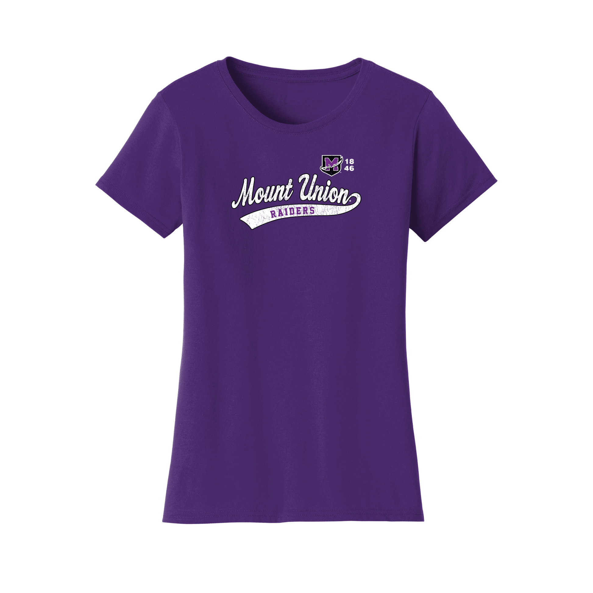 University of Mount Union Purple Raiders Old School Womens T-Shirt