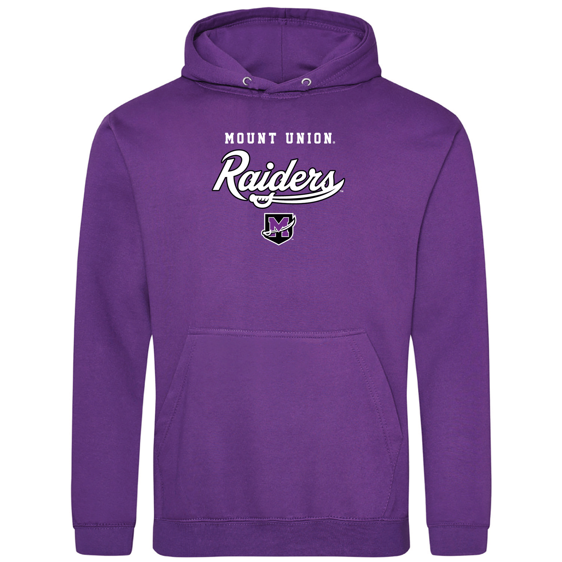 University of Mount Union Purple Raiders Machine Script Hooded Sweatshirt