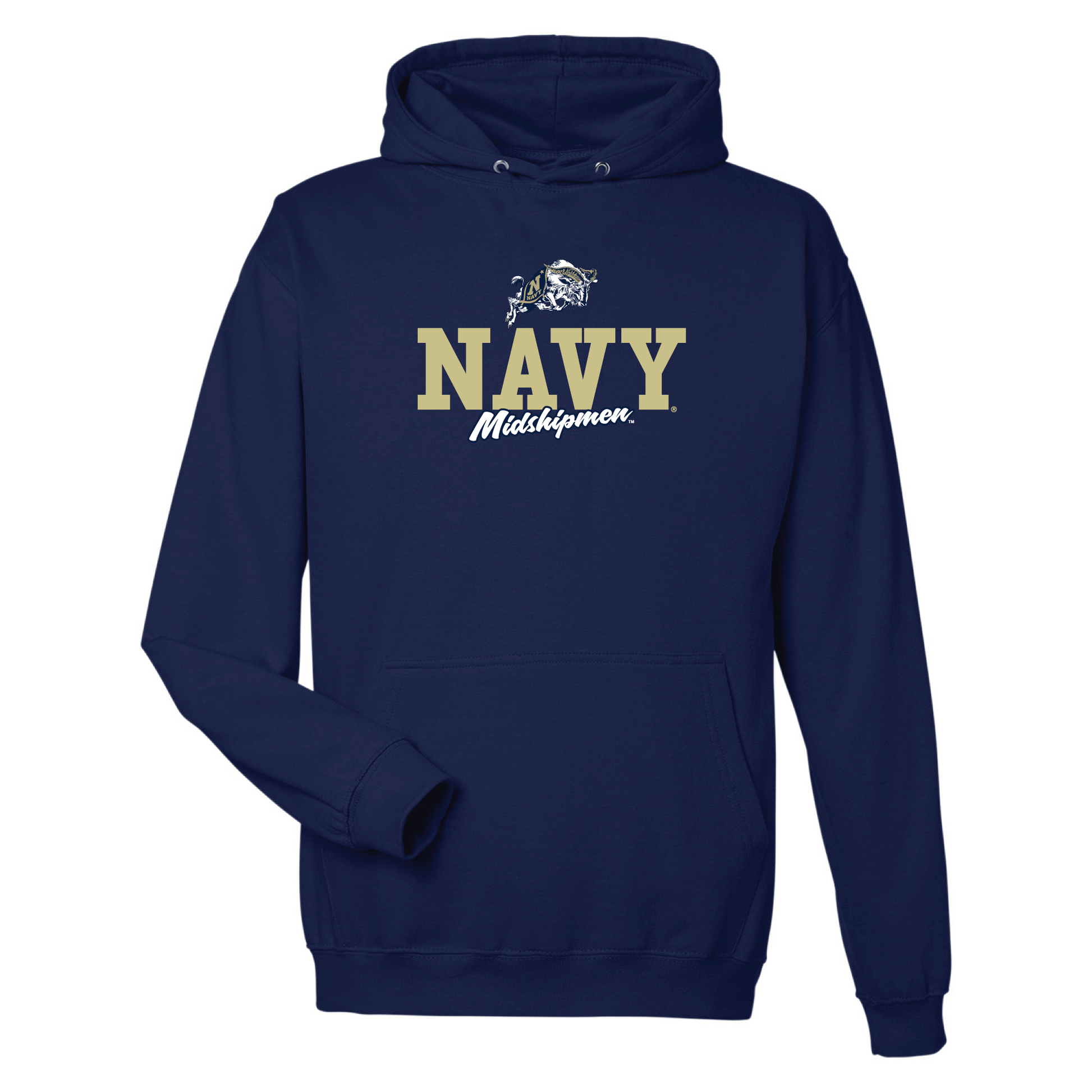 United States Naval Academy Midshipmen Campus Script Hooded Sweatshirt Fleece