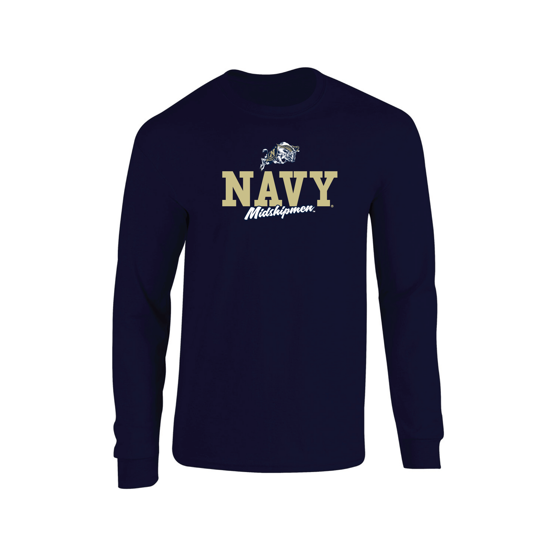 United States Naval Academy Midshipmen Campus Script Long Sleeve T-shirt Unisex