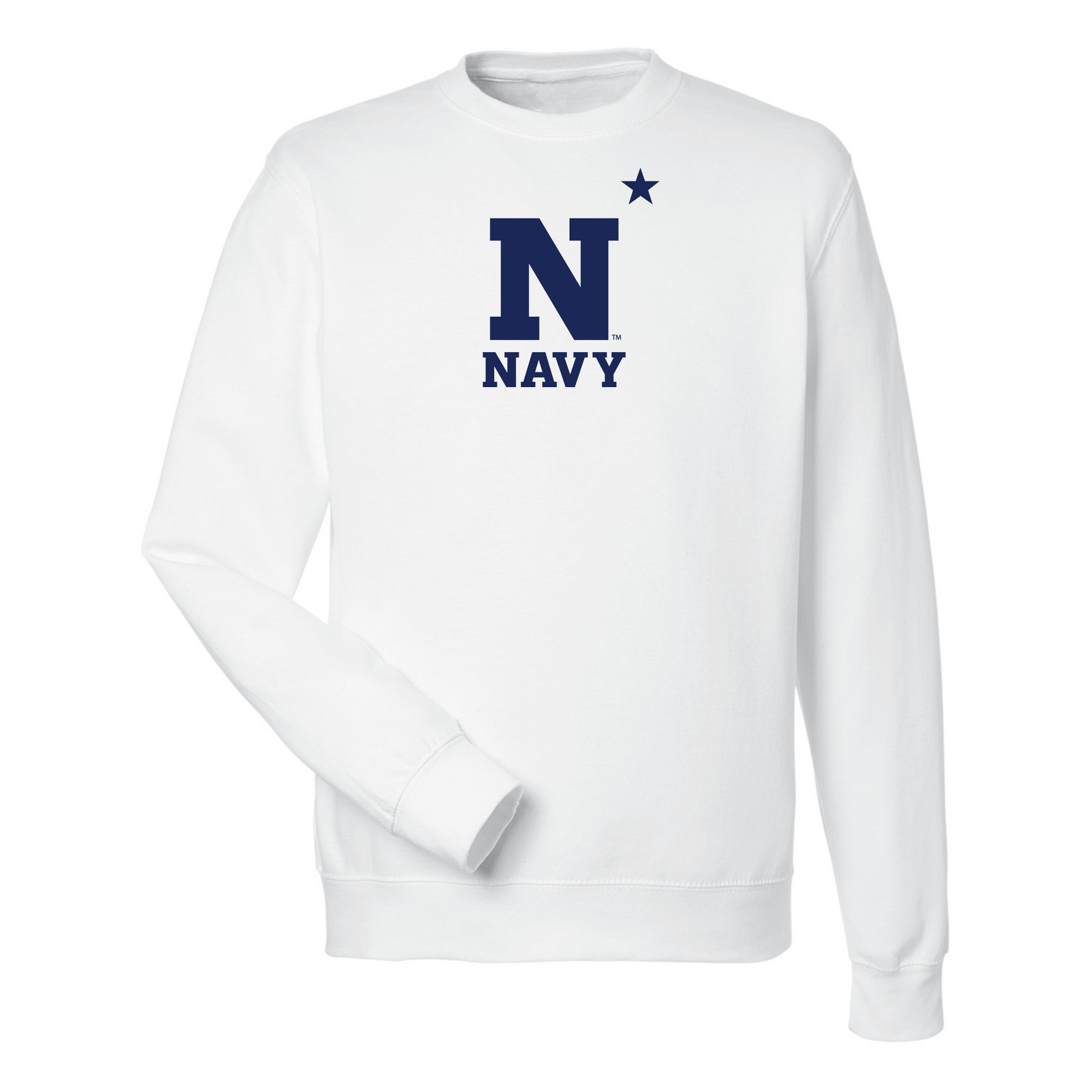 United States Naval Academy Midshipmen Jumbo Logo Crewneck Sweatshirt Fleece