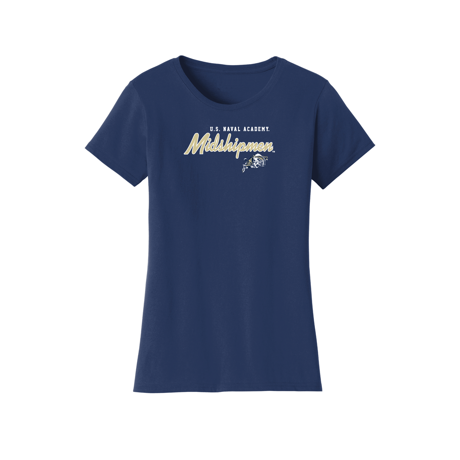 United States Naval Academy Midshipmen Machine Script Womens Relaxed T-shirt