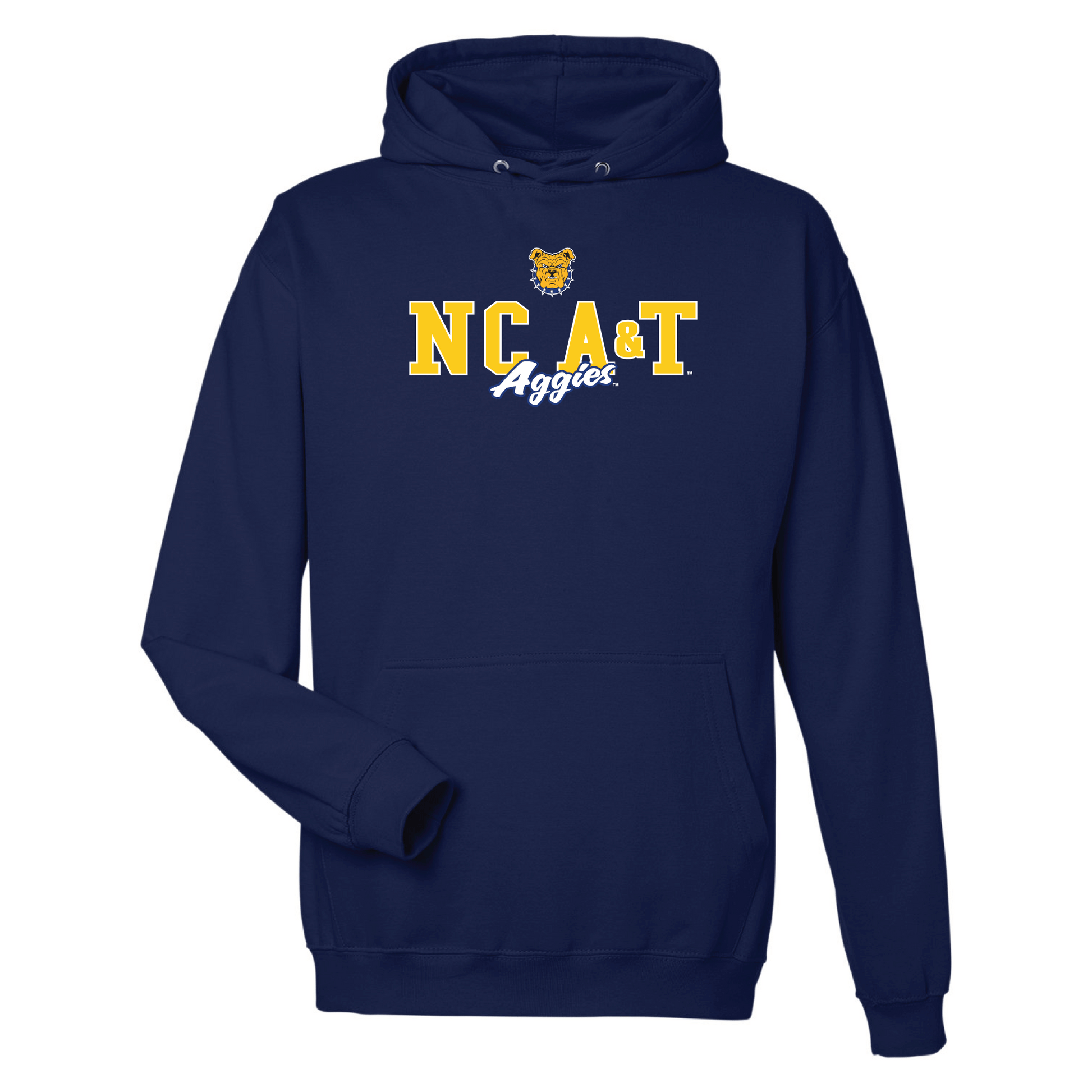 North Carolina Agricultural & Technical State University Aggies Campus Script Hooded Sweatshirt Fleece