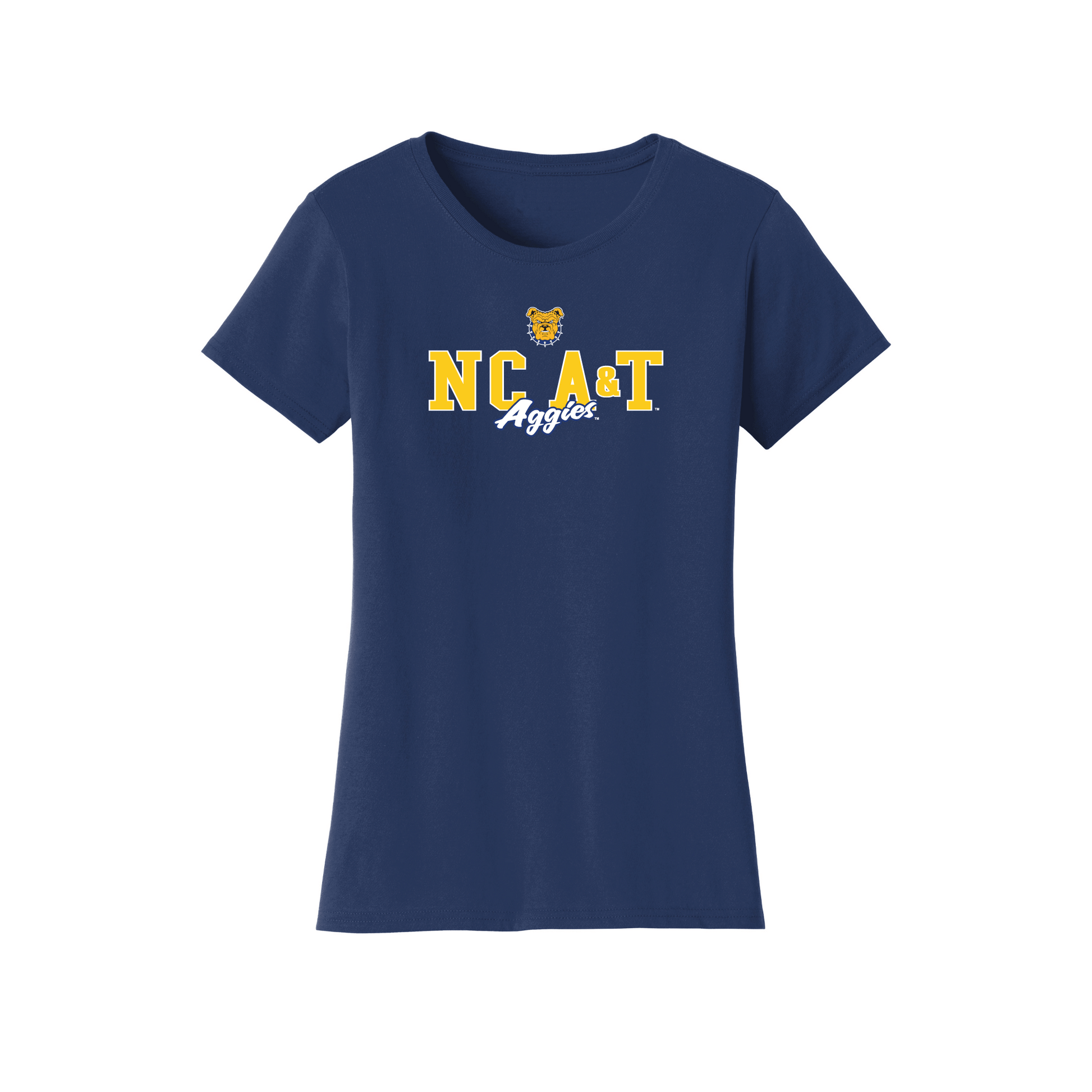North Carolina Agricultural & Technical State University Aggies Campus Script Womens Relaxed T-shirt
