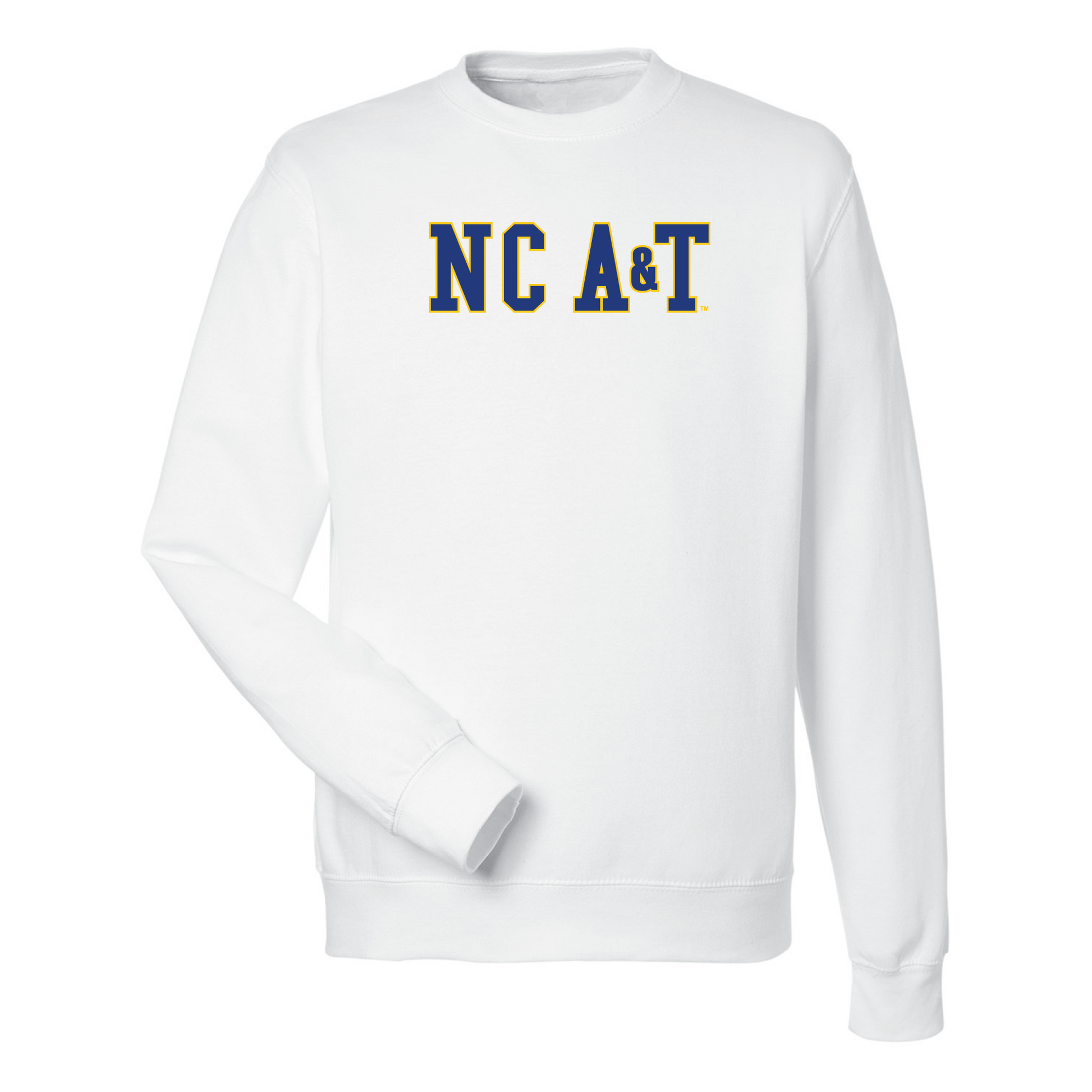 North Carolina Agricultural & Technical State University Aggies Block Crewneck Sweatshirt Fleece