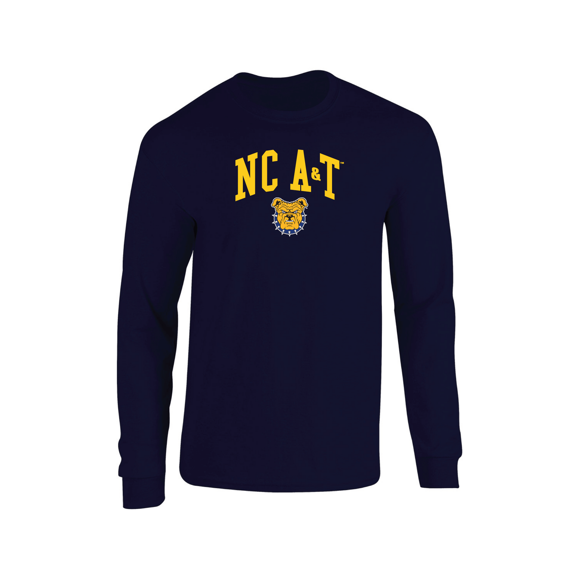 North Carolina Agricultural & Technical State University Aggies Jumbo Arch Long Sleeve T-shirt Unisex