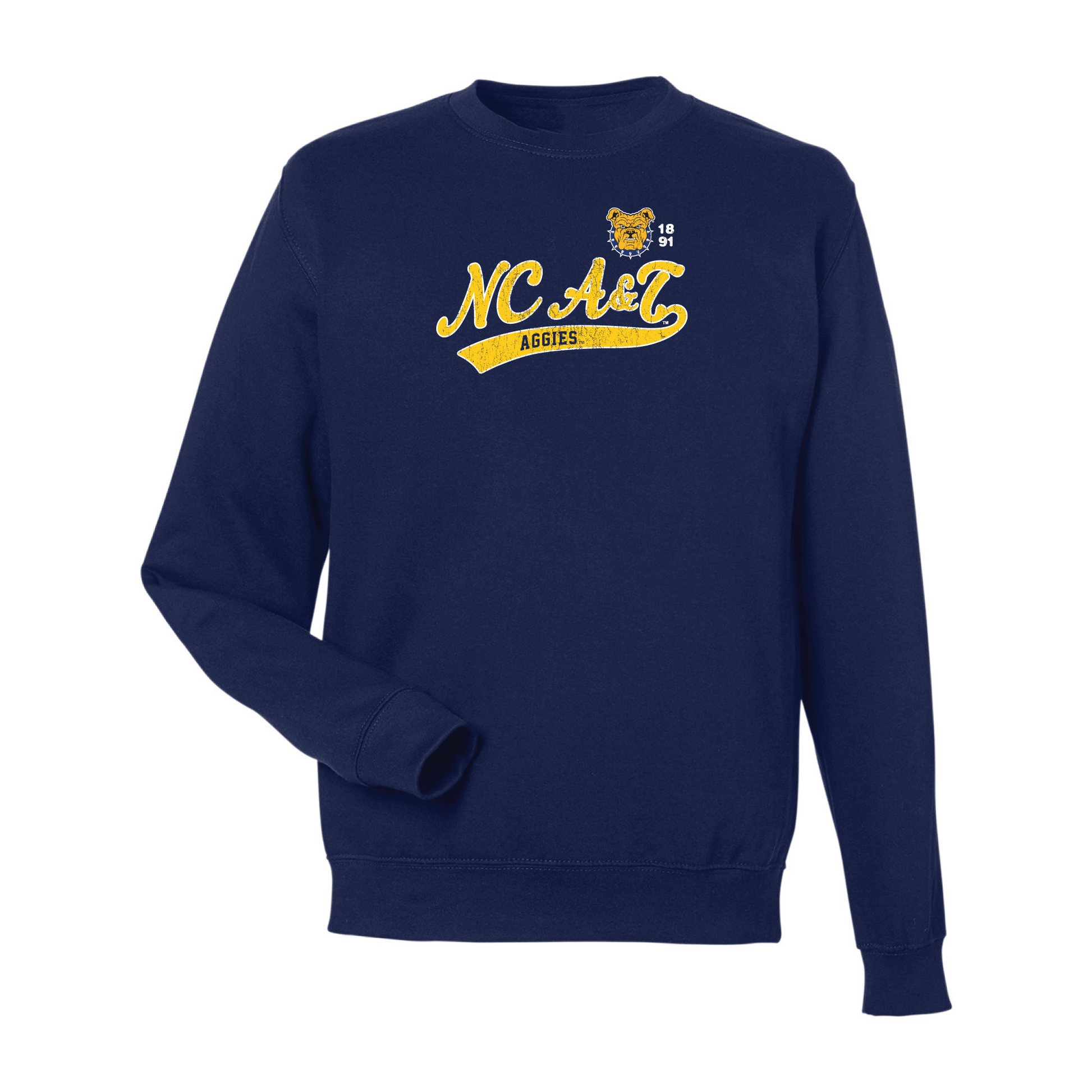 North Carolina Agricultural & Technical State University Aggies Old School Crewneck Sweatshirt Fleece