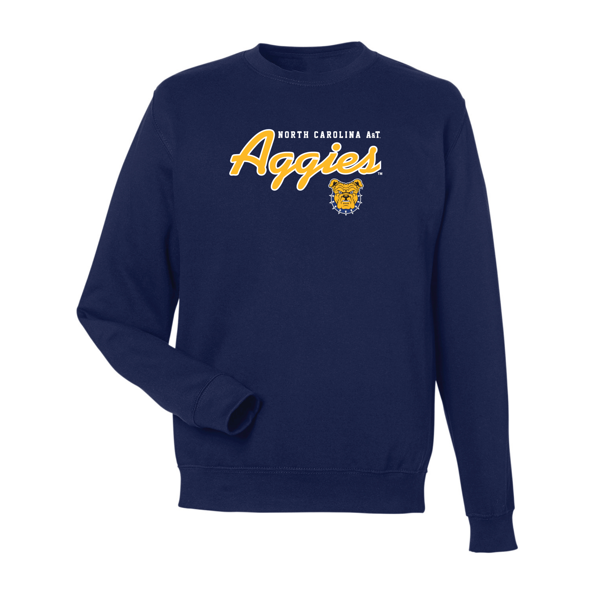 North Carolina Agricultural & Technical State University Aggies Machine Script Crewneck Sweatshirt Fleece