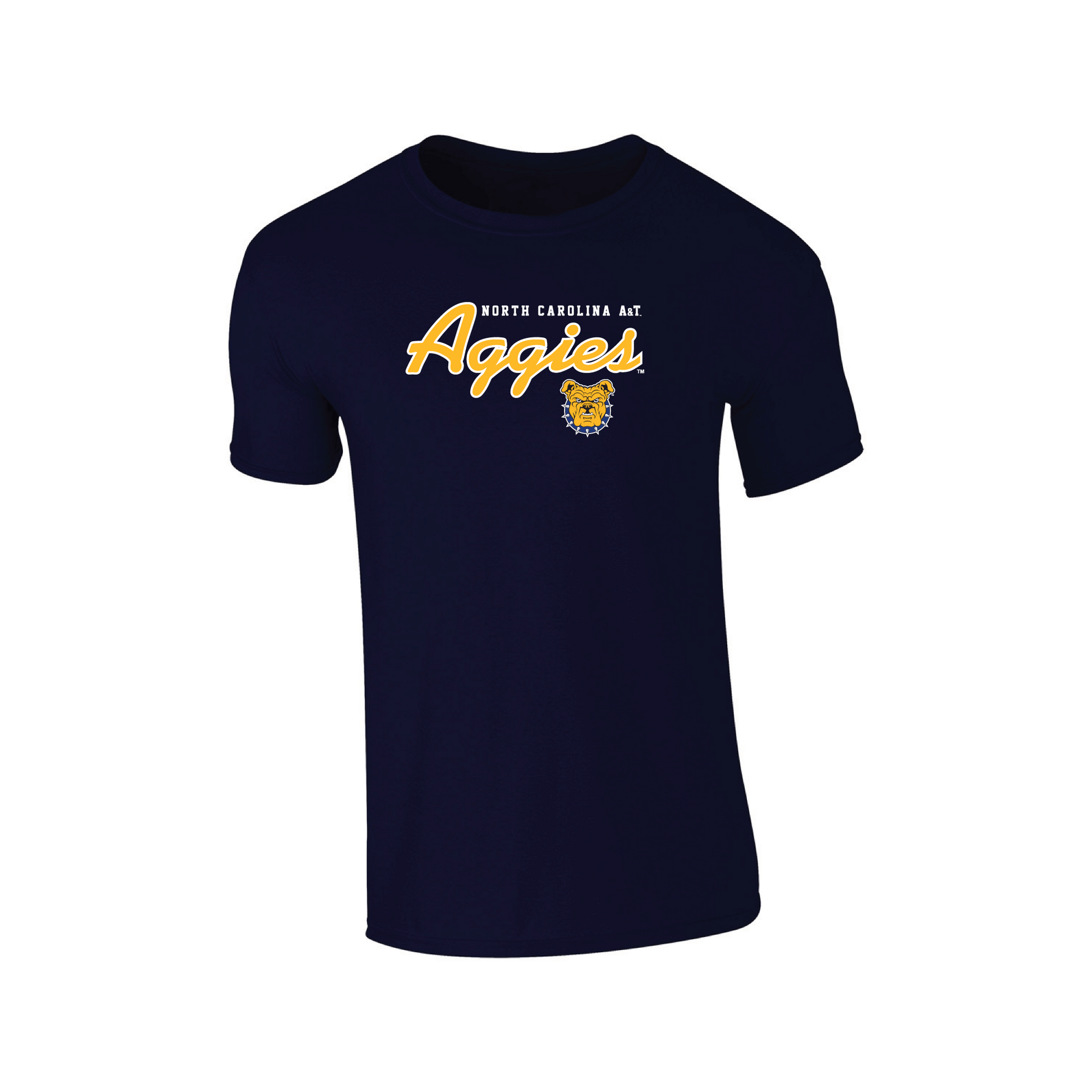 North Carolina Agricultural & Technical State University Aggies Machine Script T-shirt Unisex Cotton