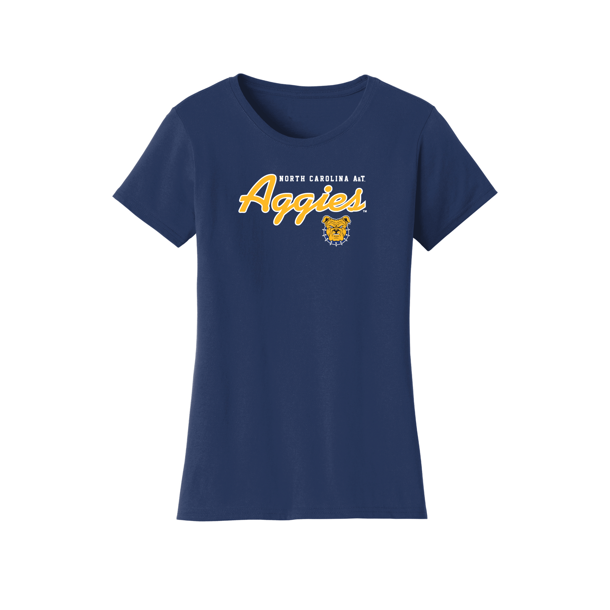 North Carolina Agricultural & Technical State University Aggies Machine Script Womens Relaxed T-shirt