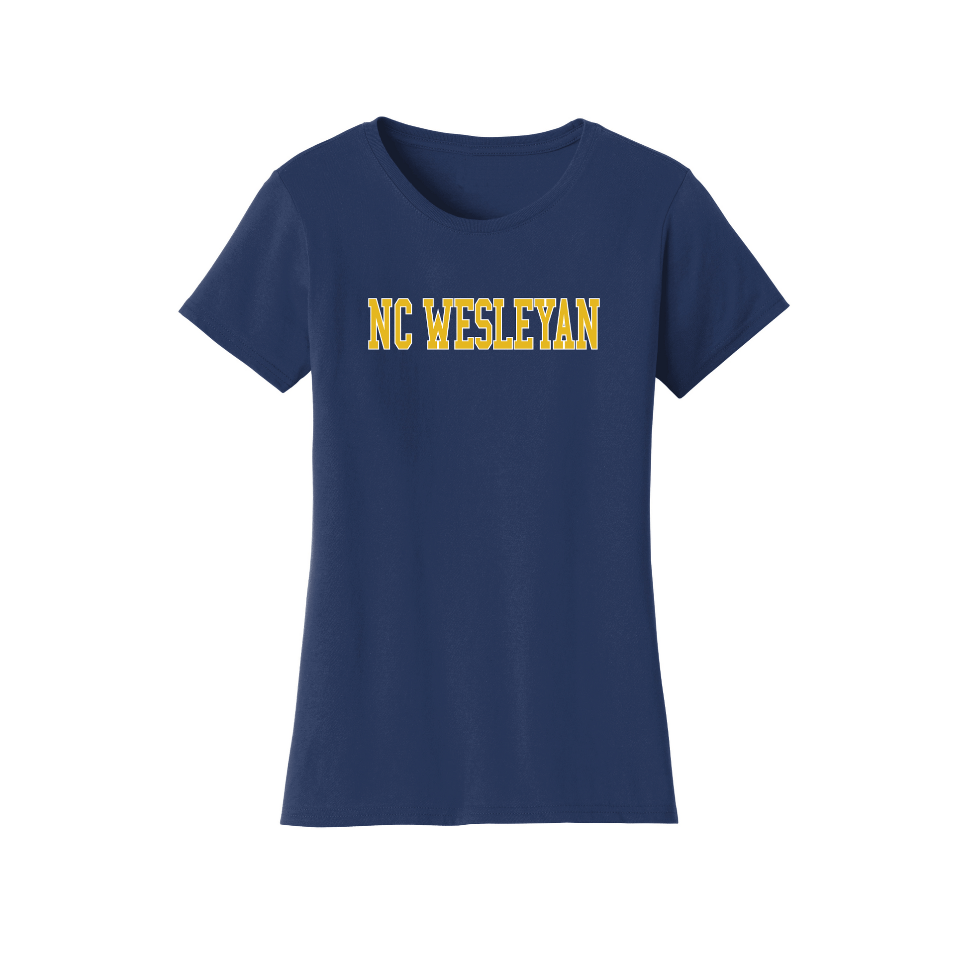 North Carolina Wesleyan University Bishops Block Womens T-Shirt