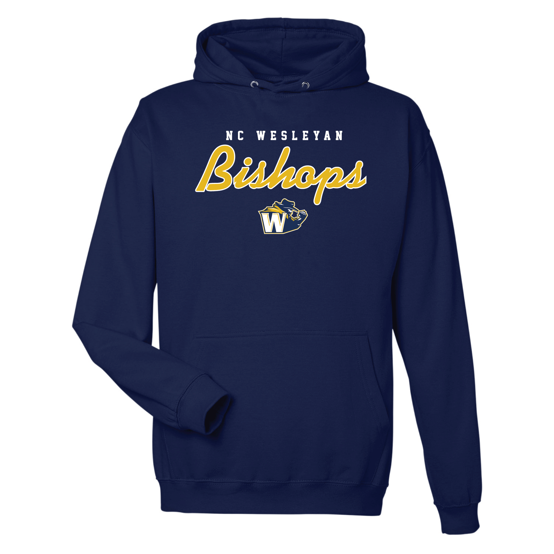 North Carolina Wesleyan University Bishops Machine Script Hooded Sweatshirt