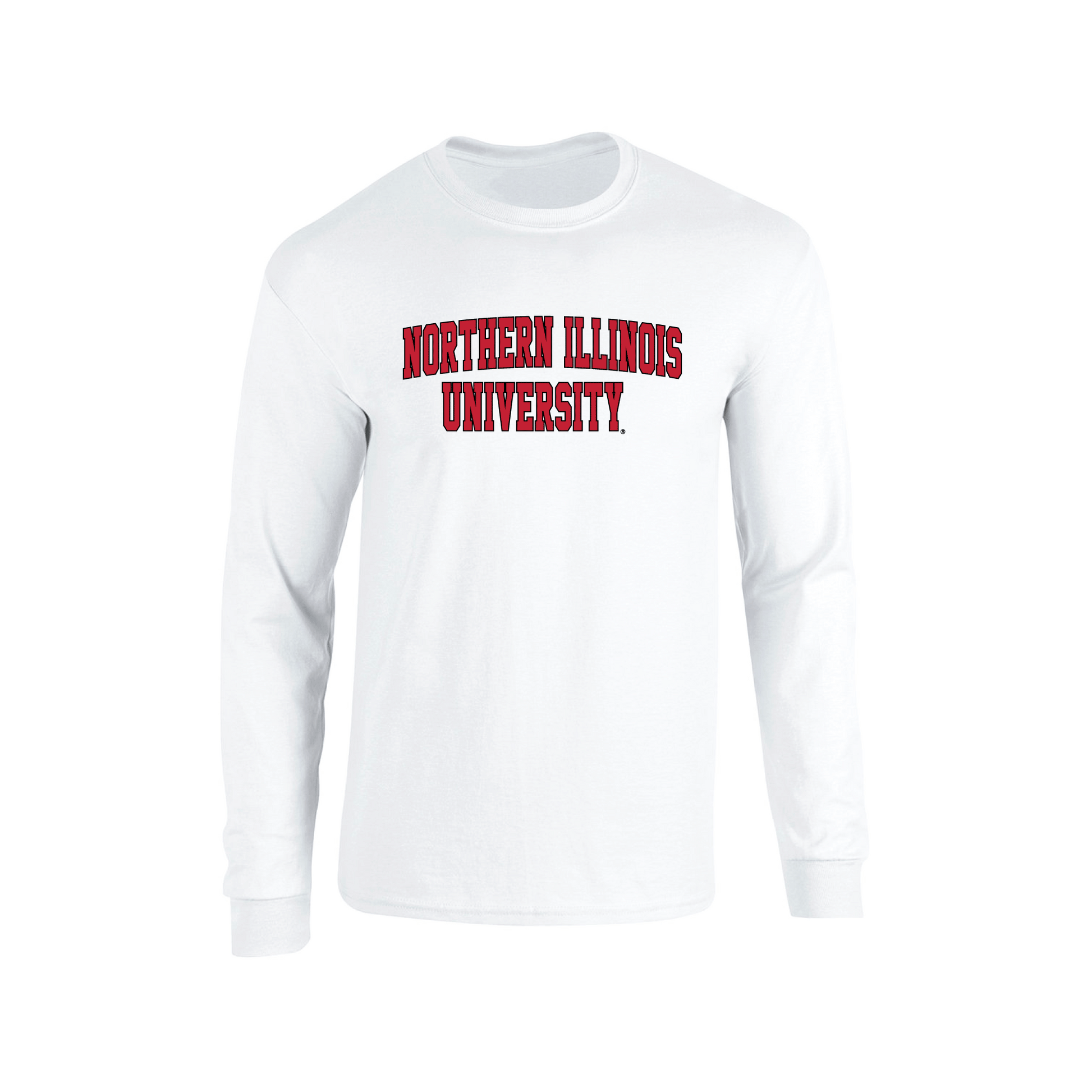 Northern Illinois University Huskies Block Adult Long Sleeve T-Shirt