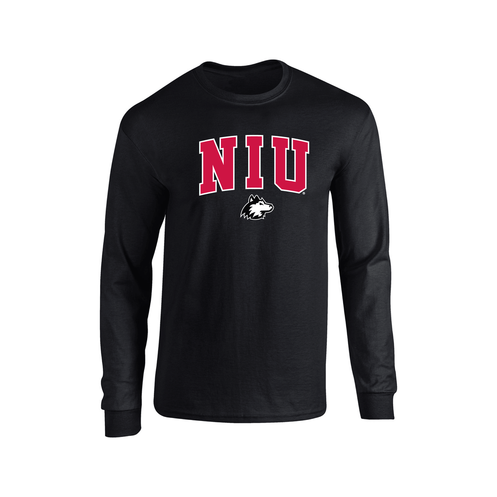 Northern Illinois University Huskies Jumbo Arch Adult Long Sleeve T-Shirt