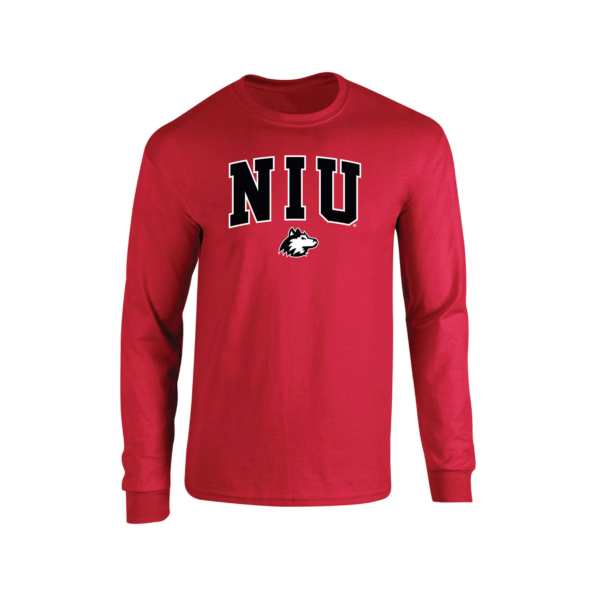 Northern Illinois University Huskies Jumbo Arch Adult Long Sleeve T-Shirt