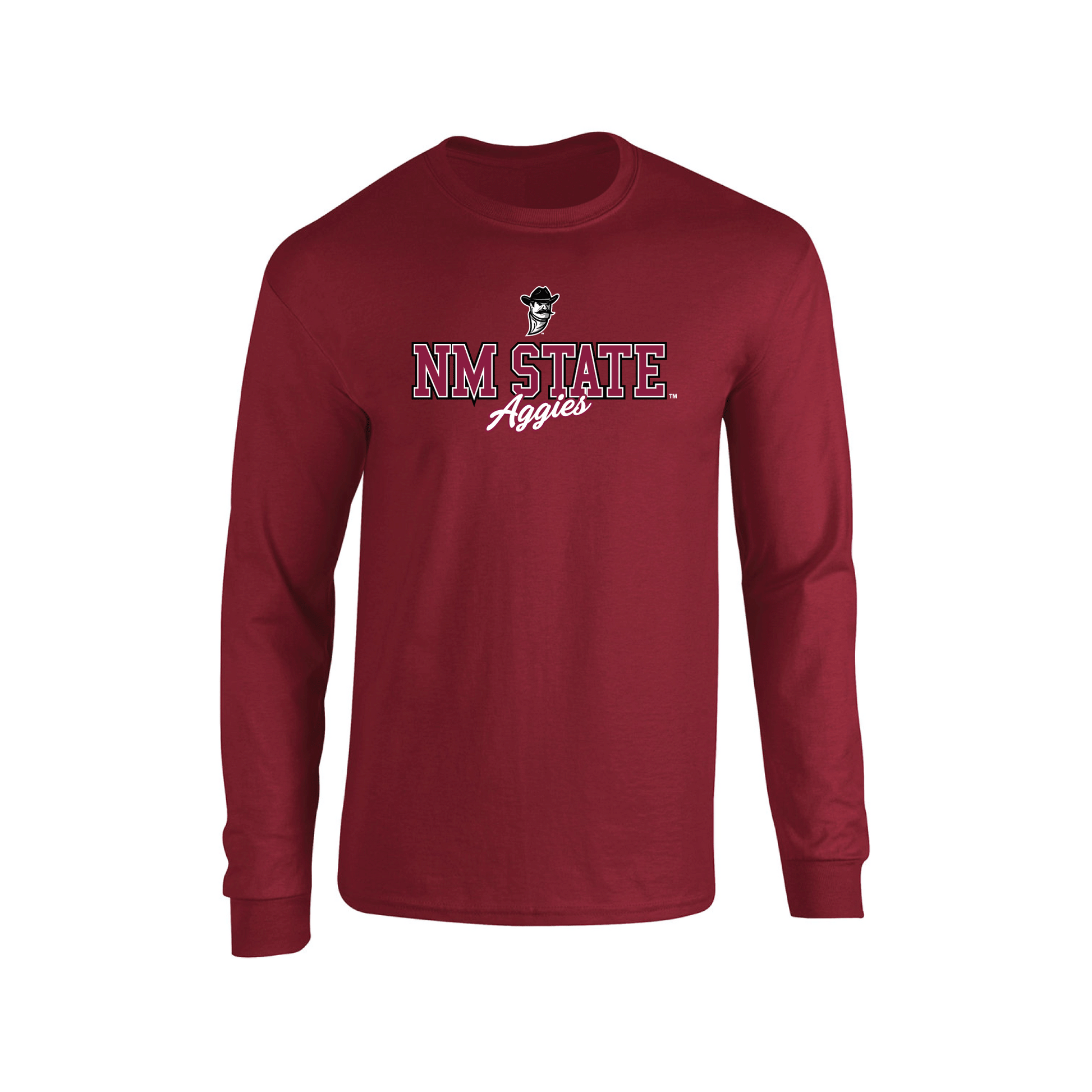 New Mexico State University Aggies Campus Script Adult Long Sleeve T-Shirt