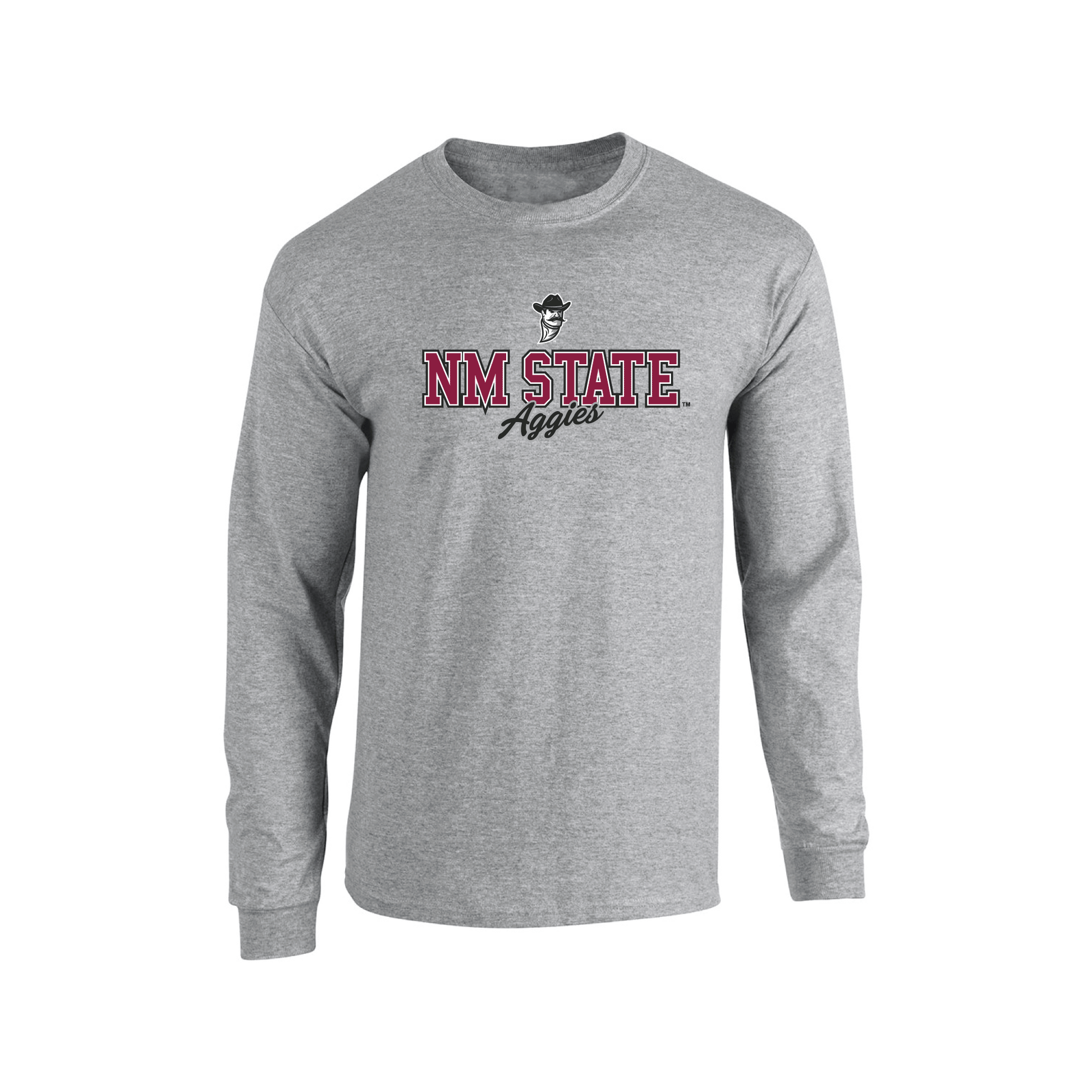New Mexico State University Aggies Campus Script Adult Long Sleeve T-Shirt