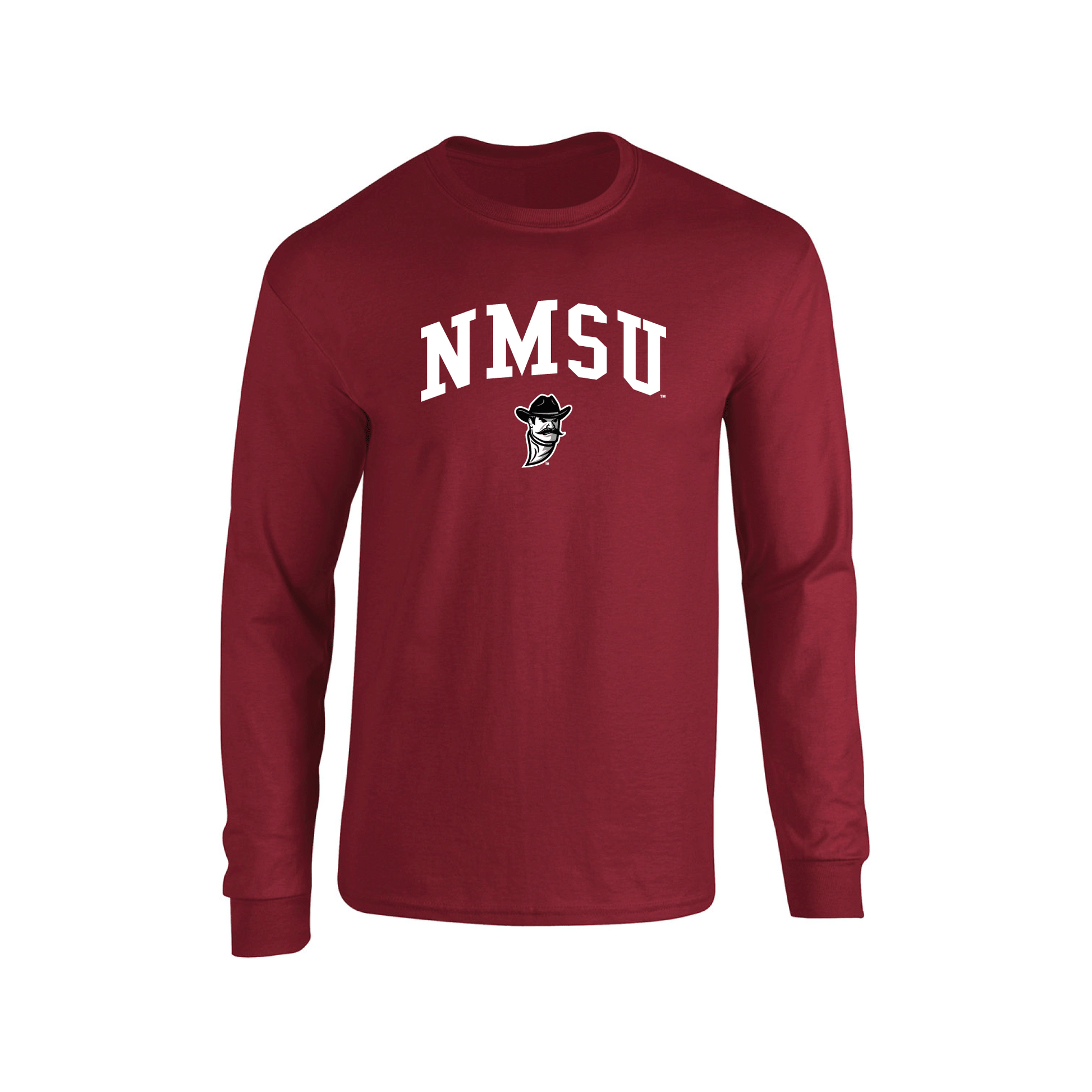 New Mexico State University Aggies Jumbo Arch Adult Long Sleeve T-Shirt