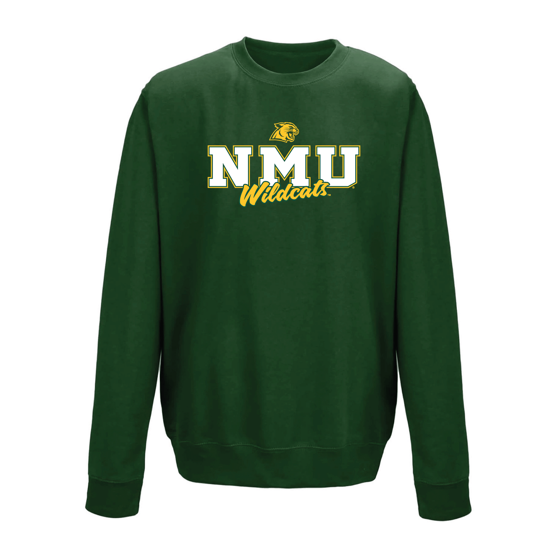  Northern Michigan University Wildcats Campus Script Crewneck Sweatshirt