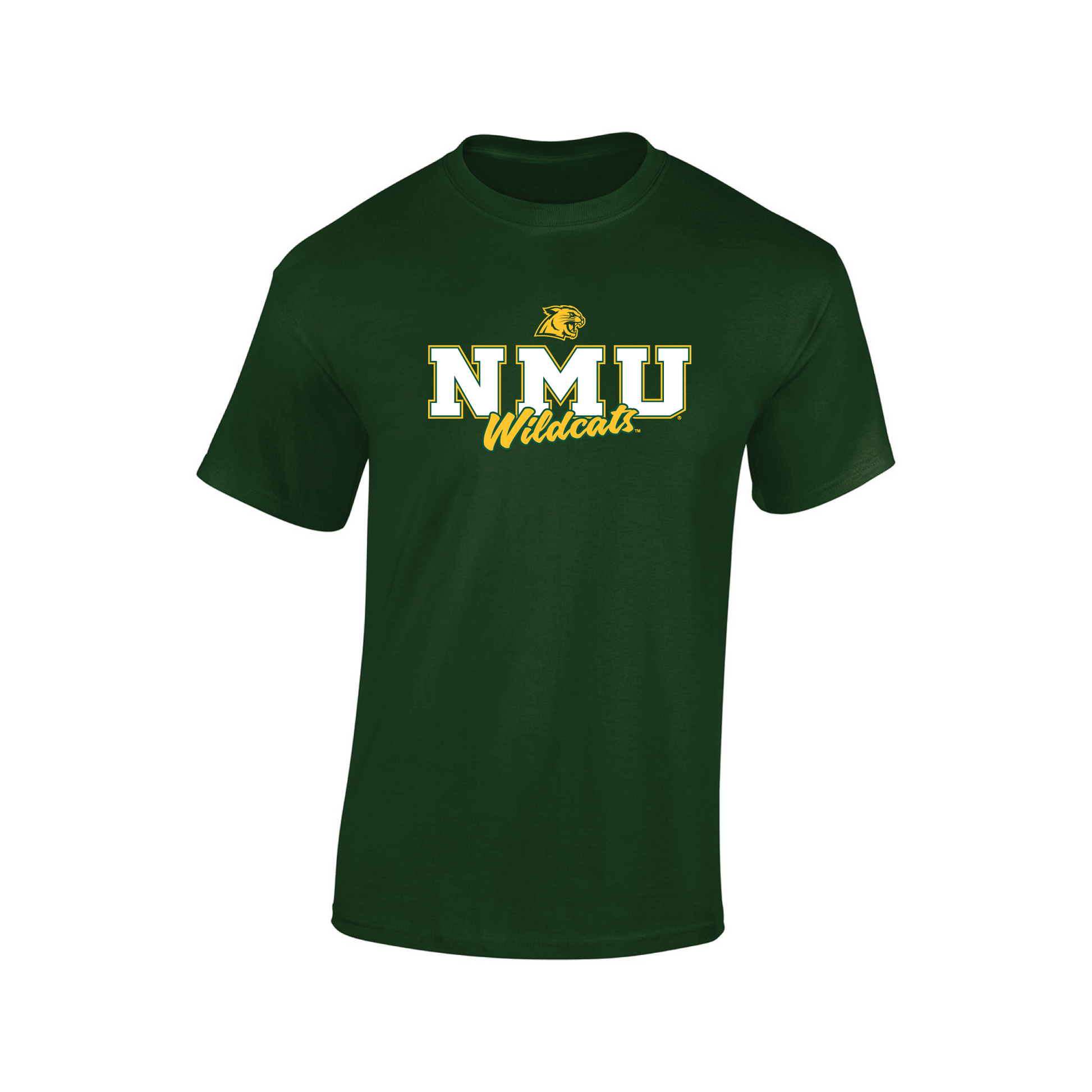  Northern Michigan University Wildcats Campus Script Adult T-Shirt
