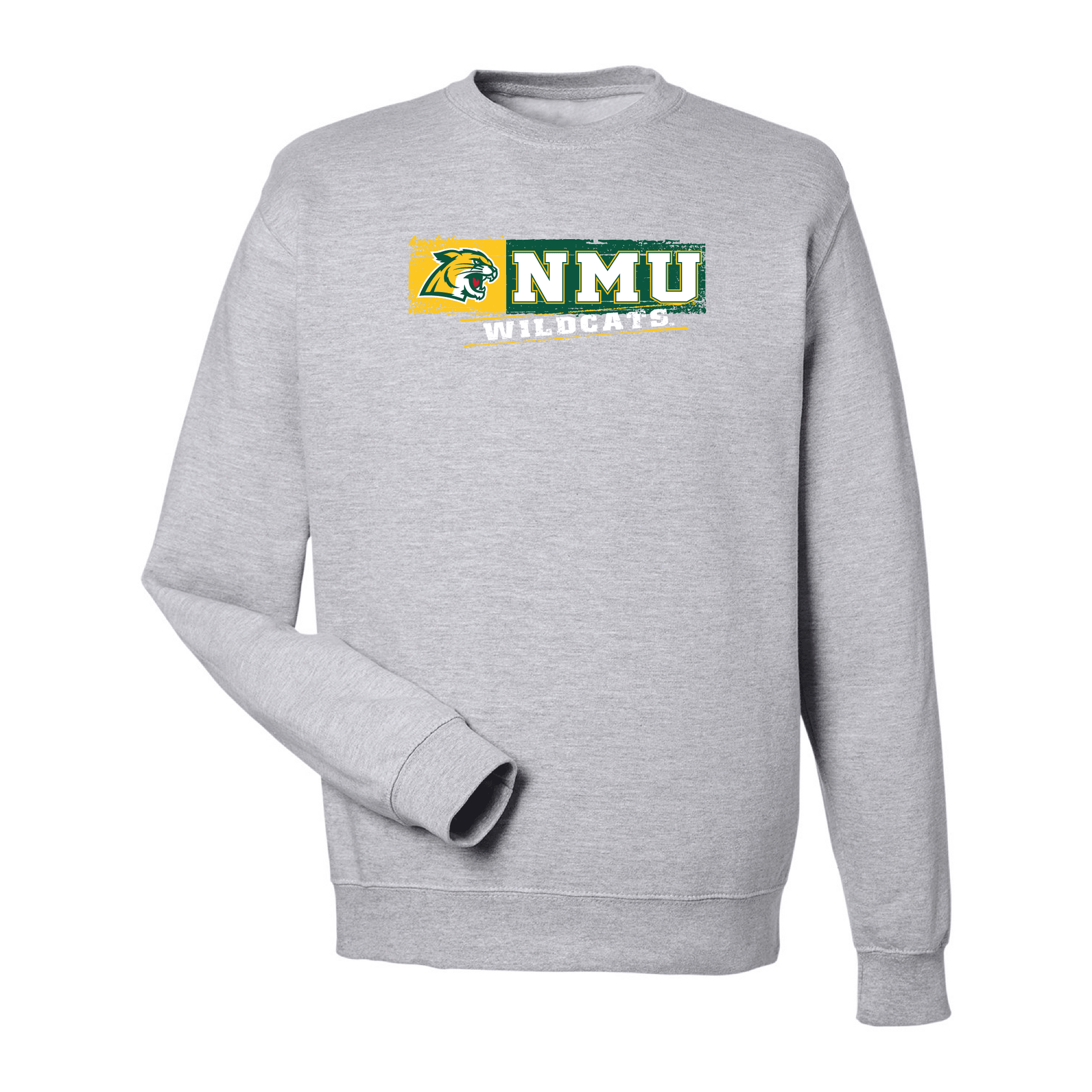  Northern Michigan University Wildcats Sticker Crewneck Sweatshirt
