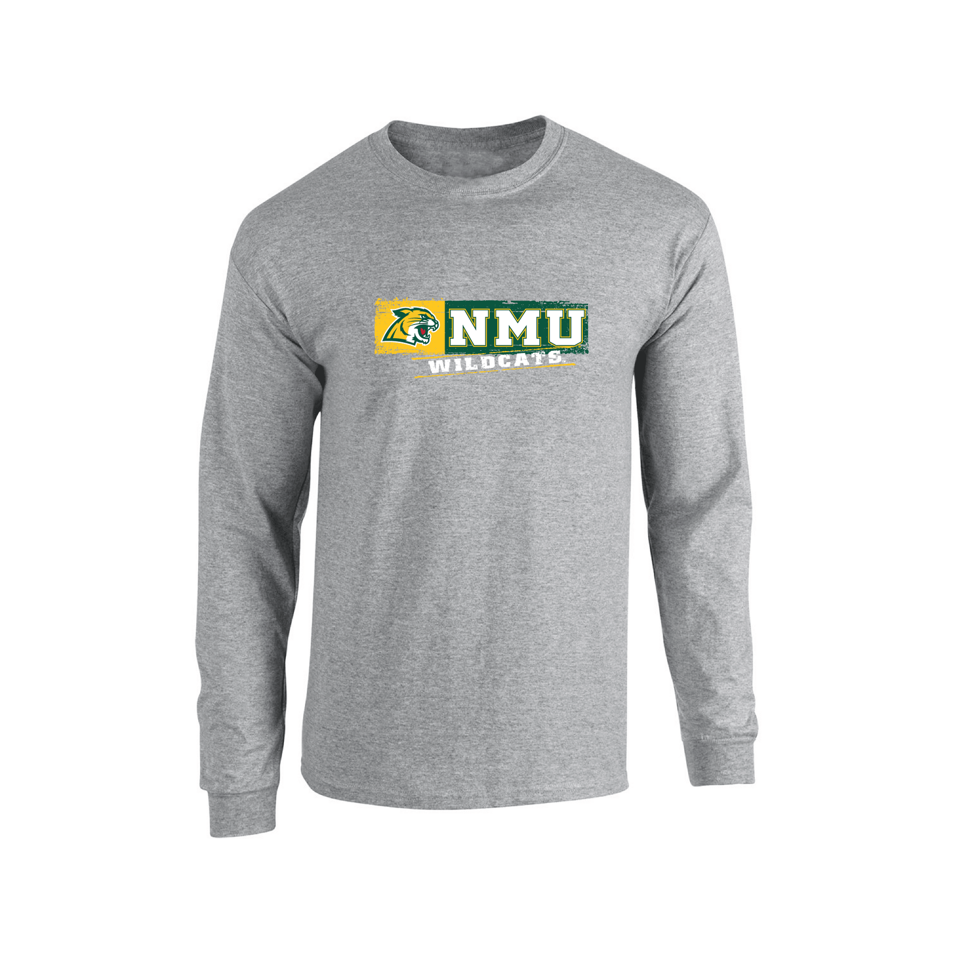  Northern Michigan University Wildcats Sticker Adult Long Sleeve T-Shirt