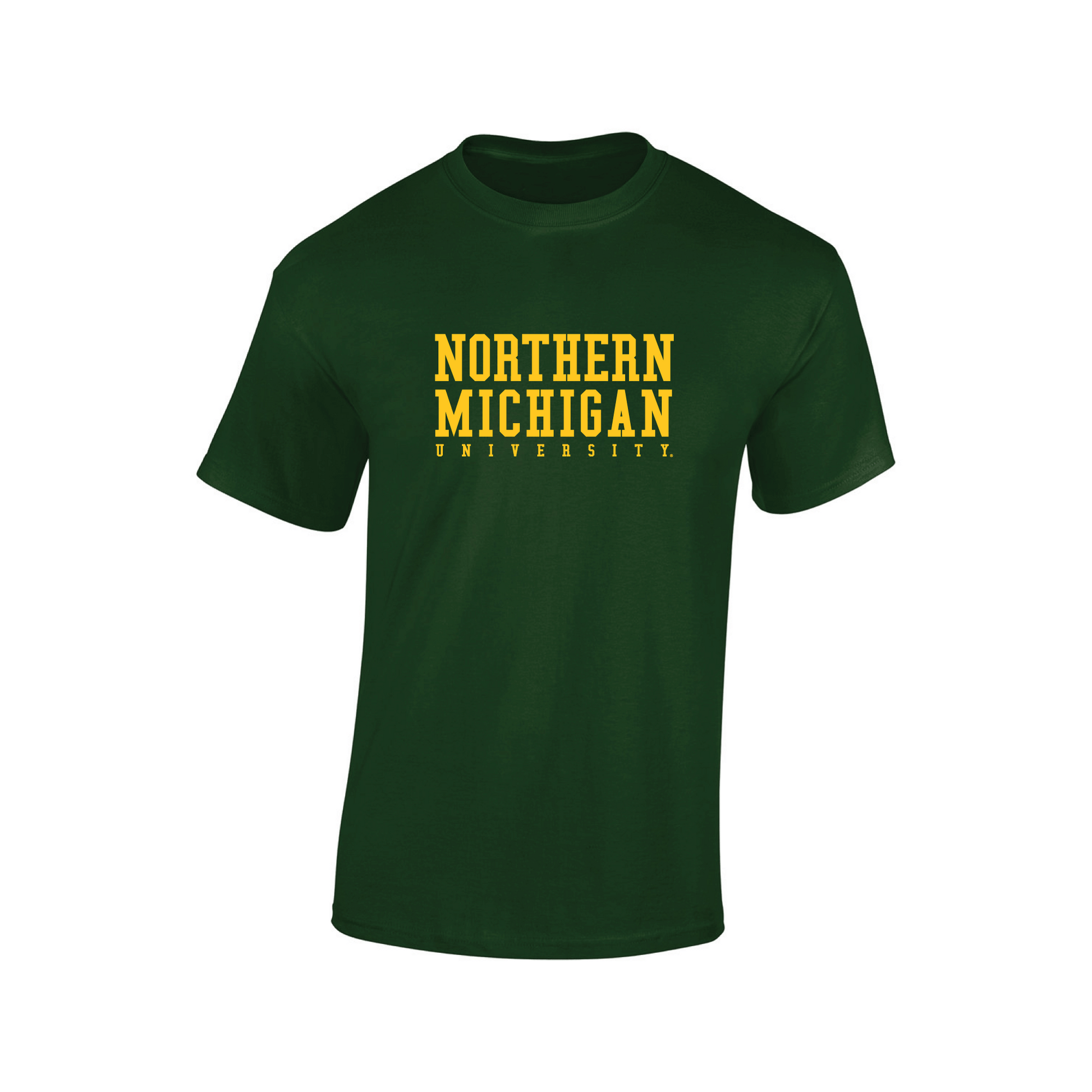  Northern Michigan University Wildcats Block Adult T-Shirt