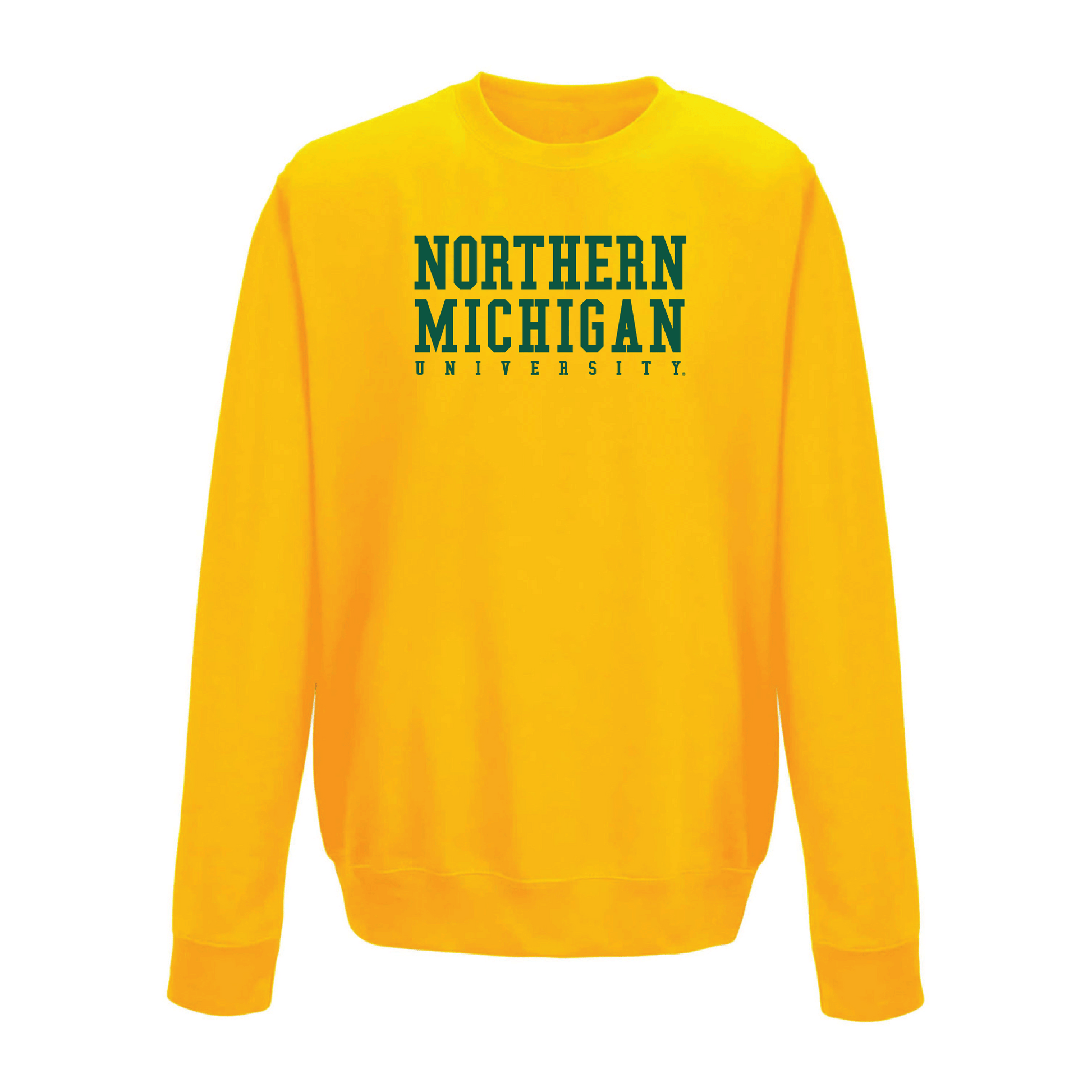  Northern Michigan University Wildcats Block Crewneck Sweatshirt