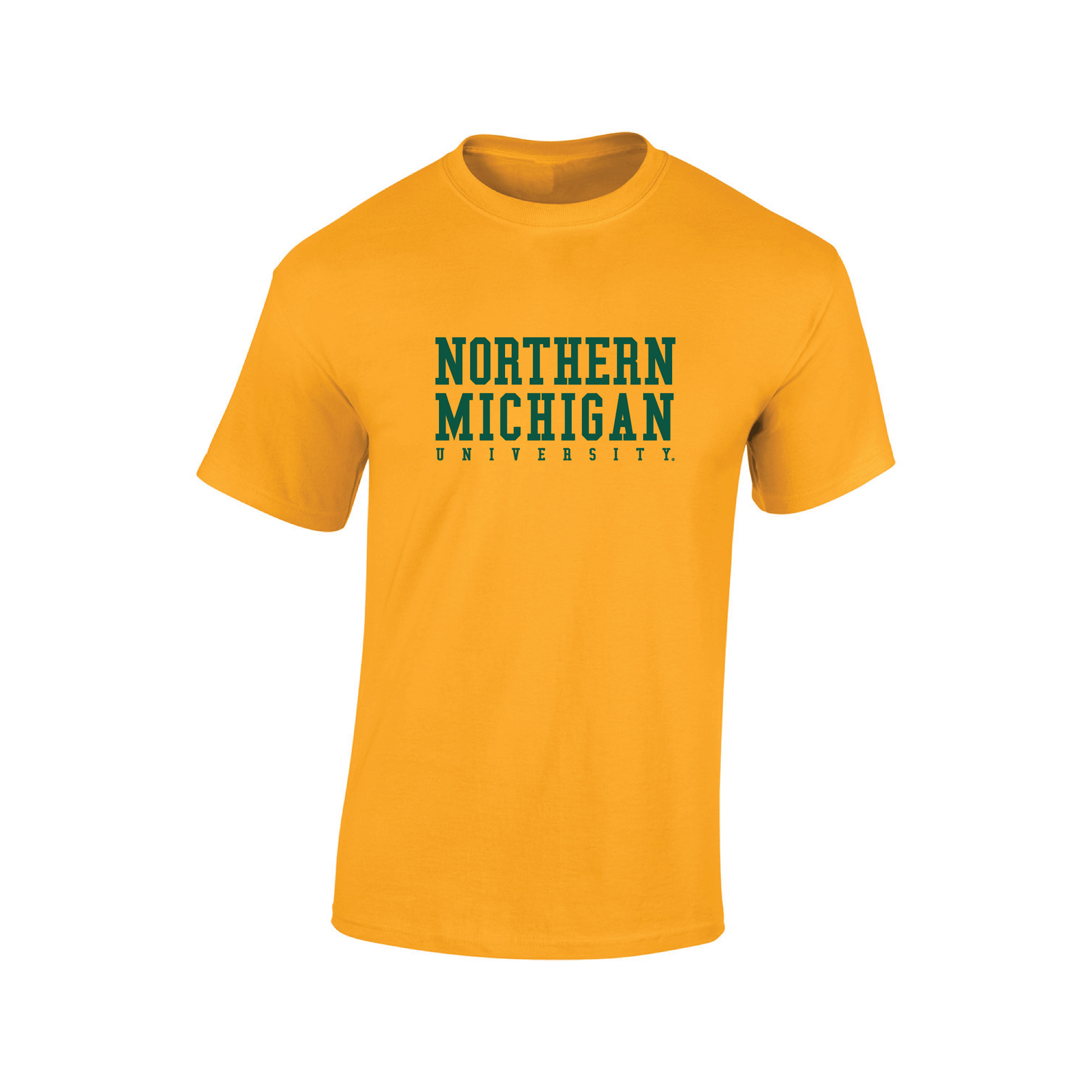  Northern Michigan University Wildcats Block Adult T-Shirt