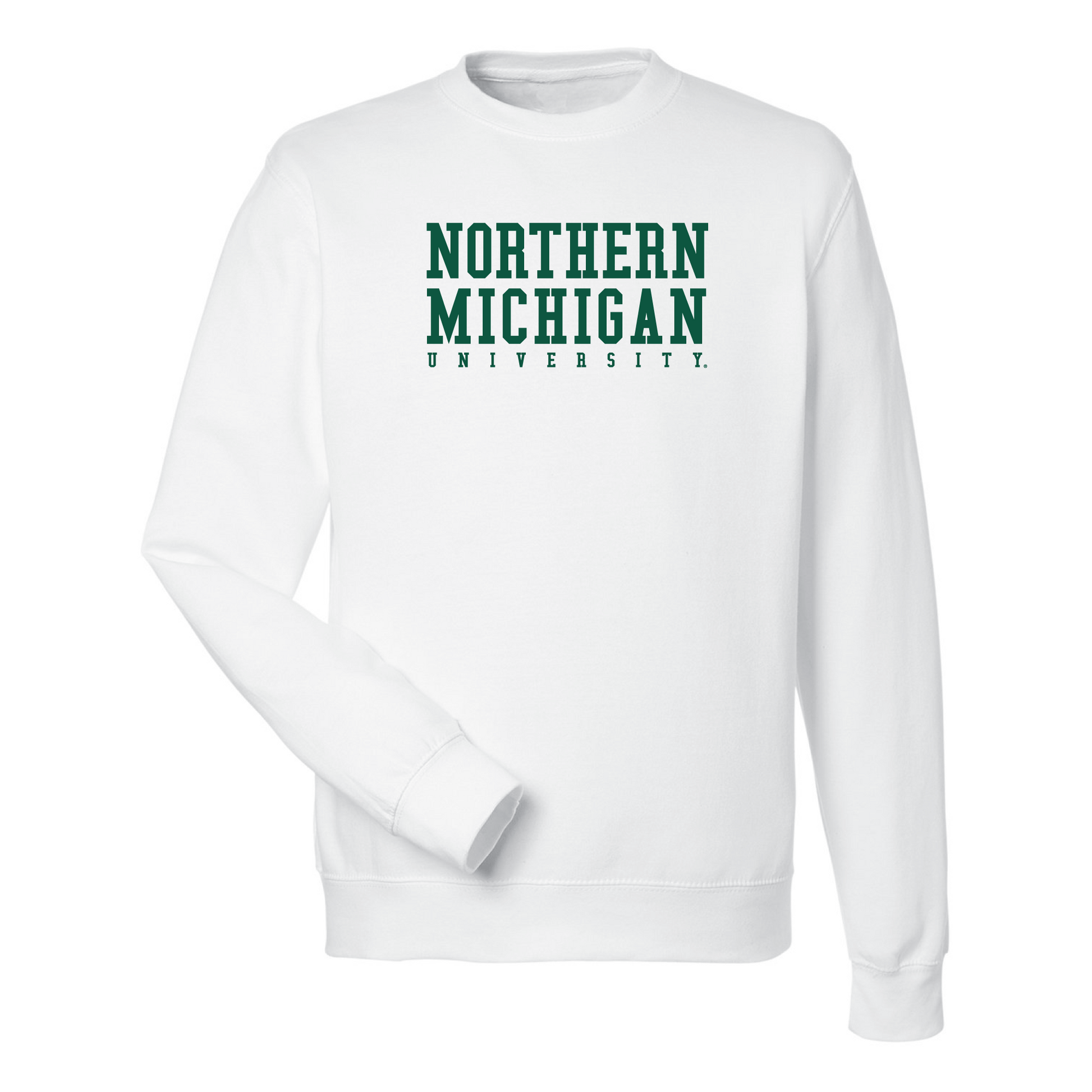  Northern Michigan University Wildcats Block Crewneck Sweatshirt