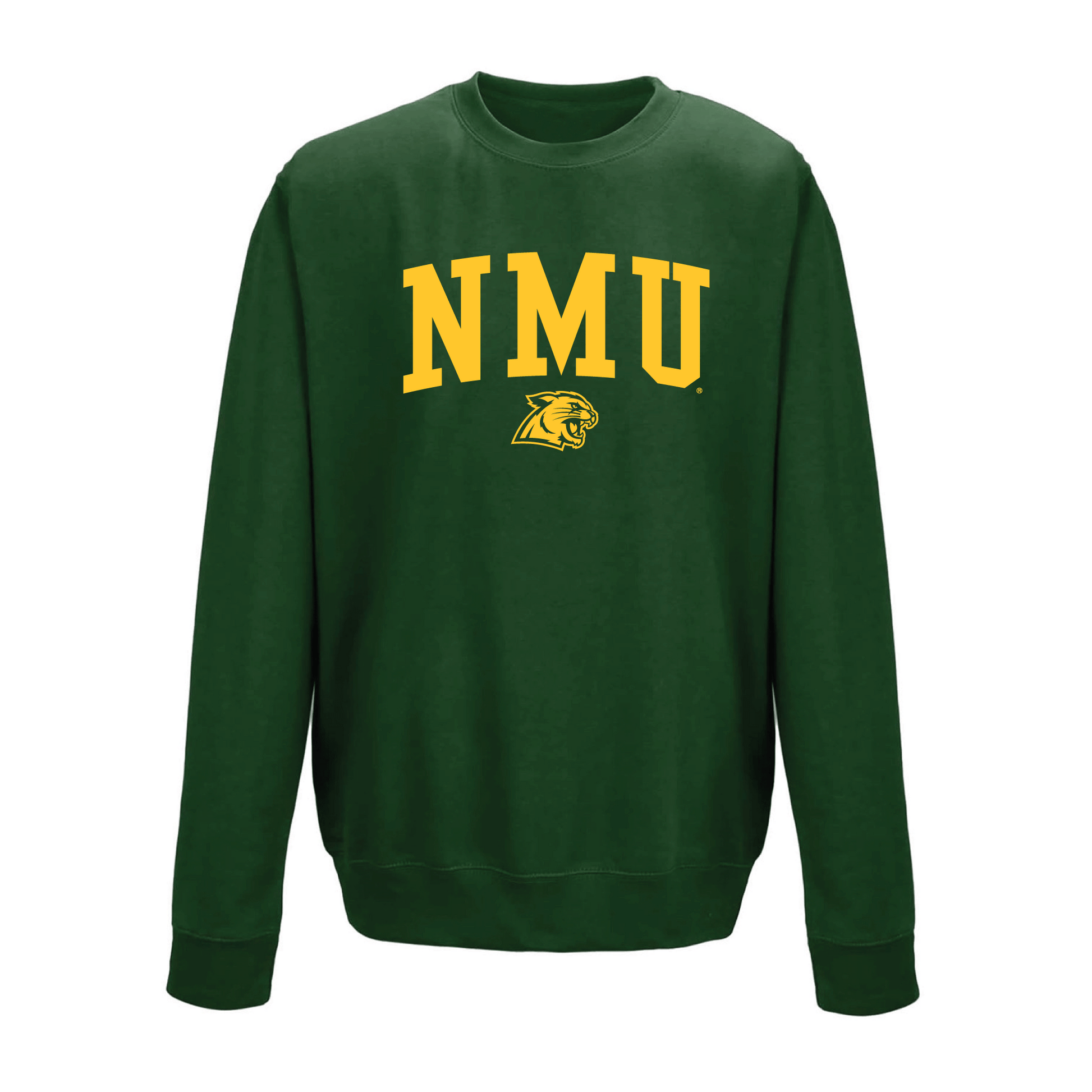  Northern Michigan University Wildcats Jumbo Arch Crewneck Sweatshirt