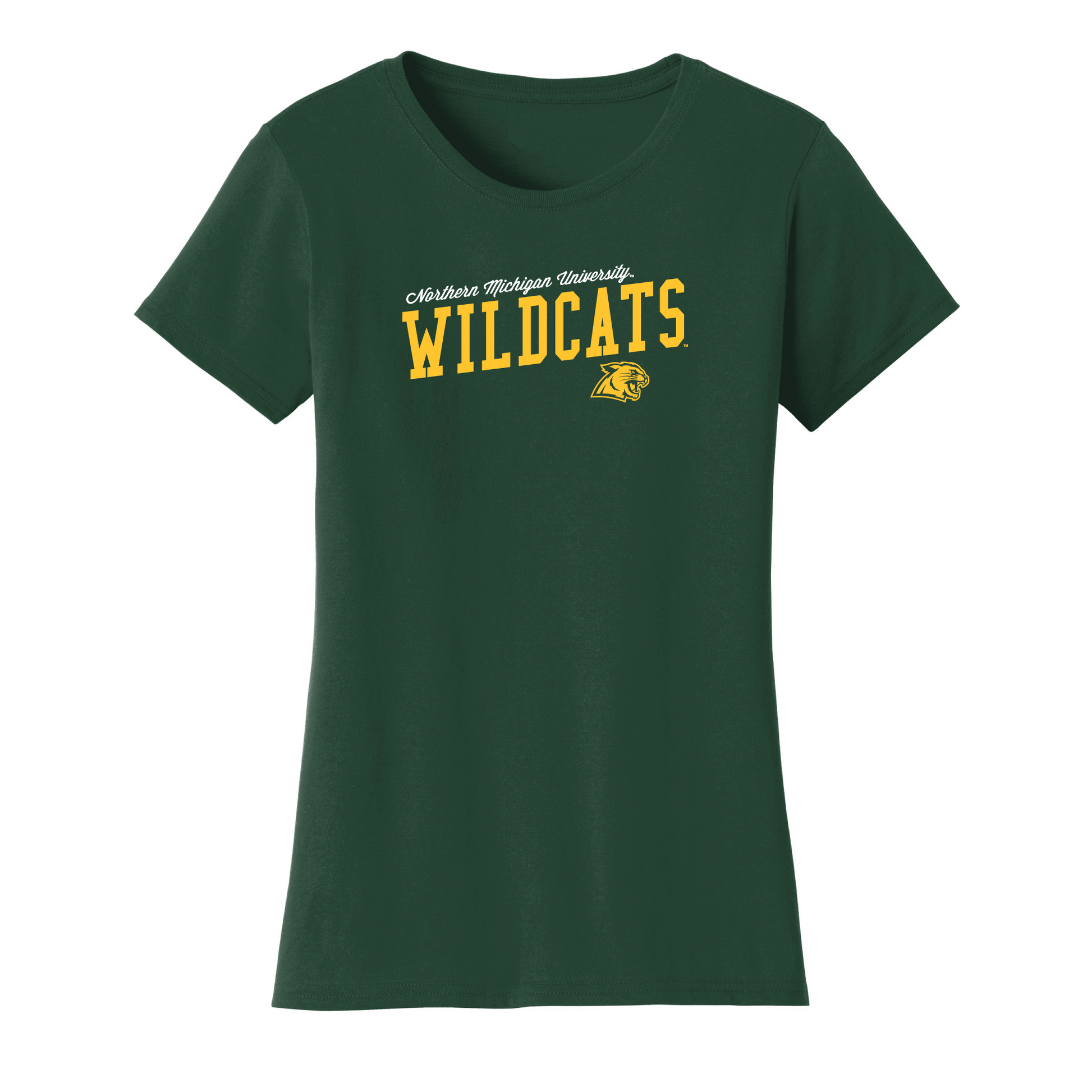  Northern Michigan University Wildcats Uphill Victory Womens T-Shirt