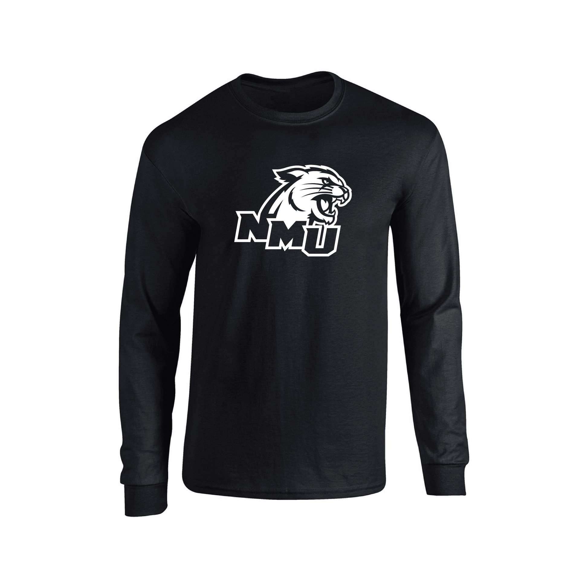  Northern Michigan University Wildcats Jumbo Logo Adult Long Sleeve T-Shirt