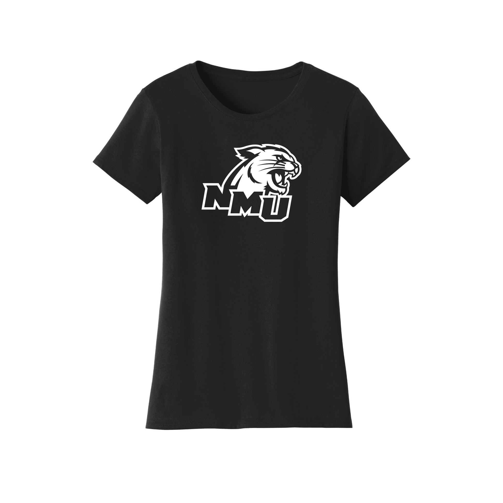  Northern Michigan University Wildcats Jumbo Logo Womens T-Shirt