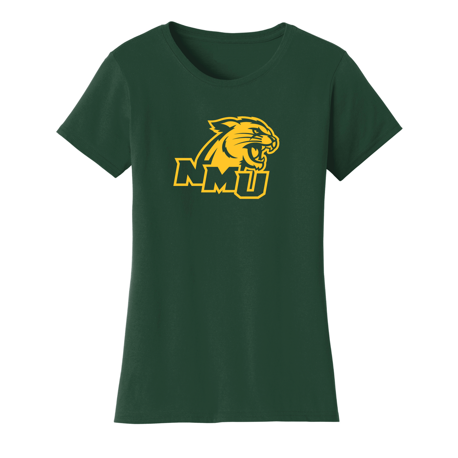  Northern Michigan University Wildcats Jumbo Logo Womens T-Shirt