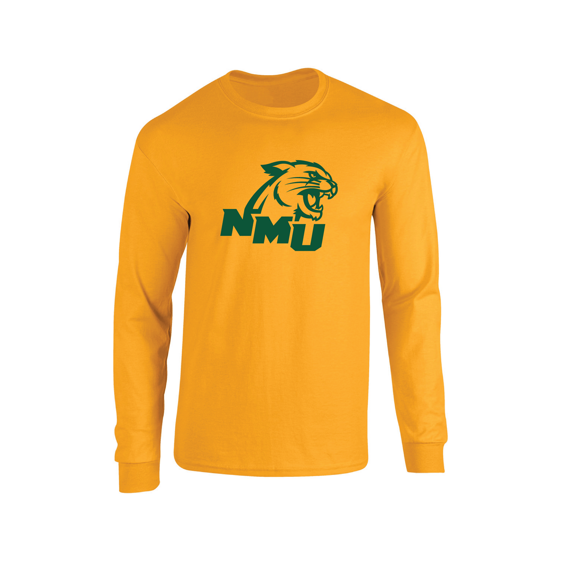  Northern Michigan University Wildcats Jumbo Logo Adult Long Sleeve T-Shirt