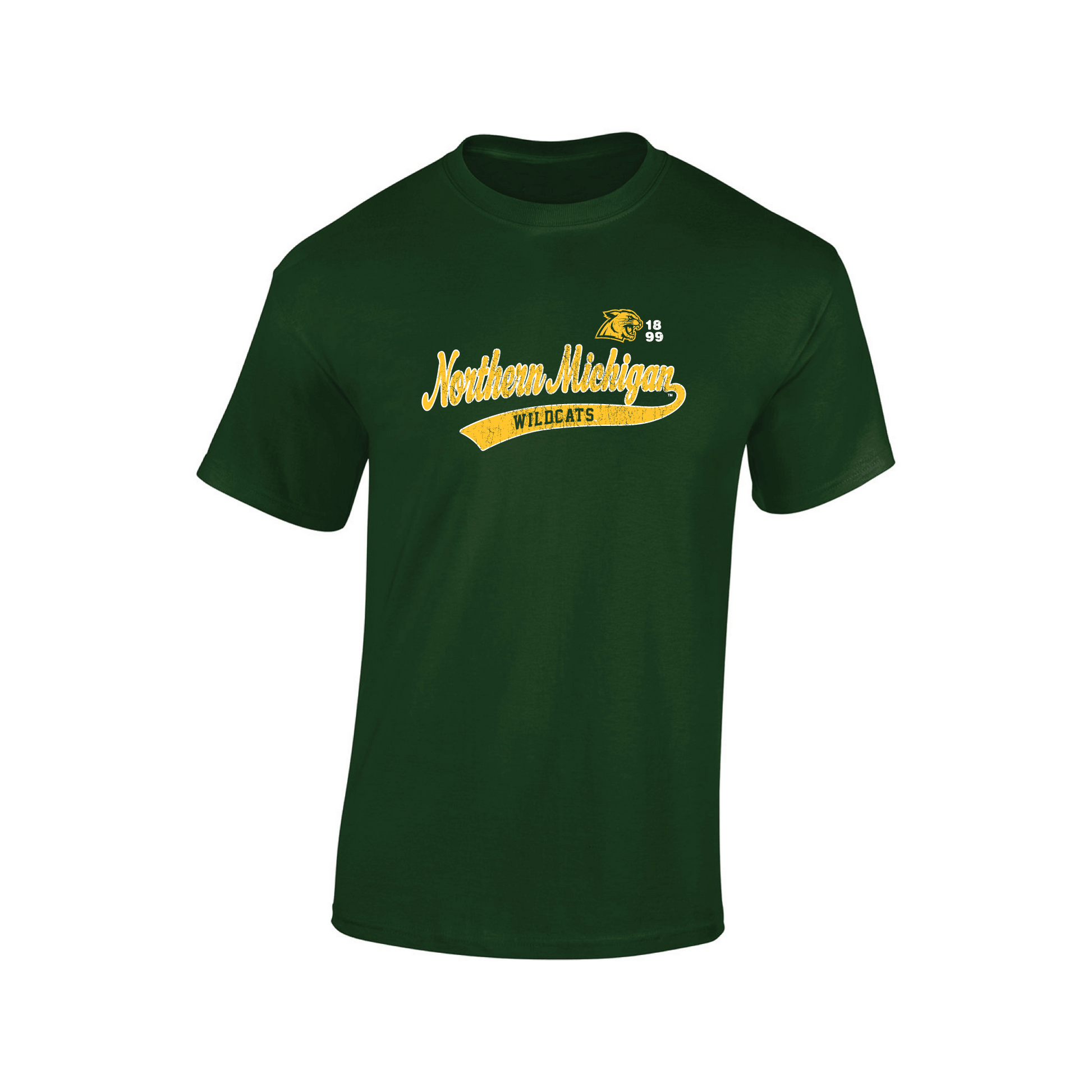  Northern Michigan University Wildcats Old School Adult T-Shirt