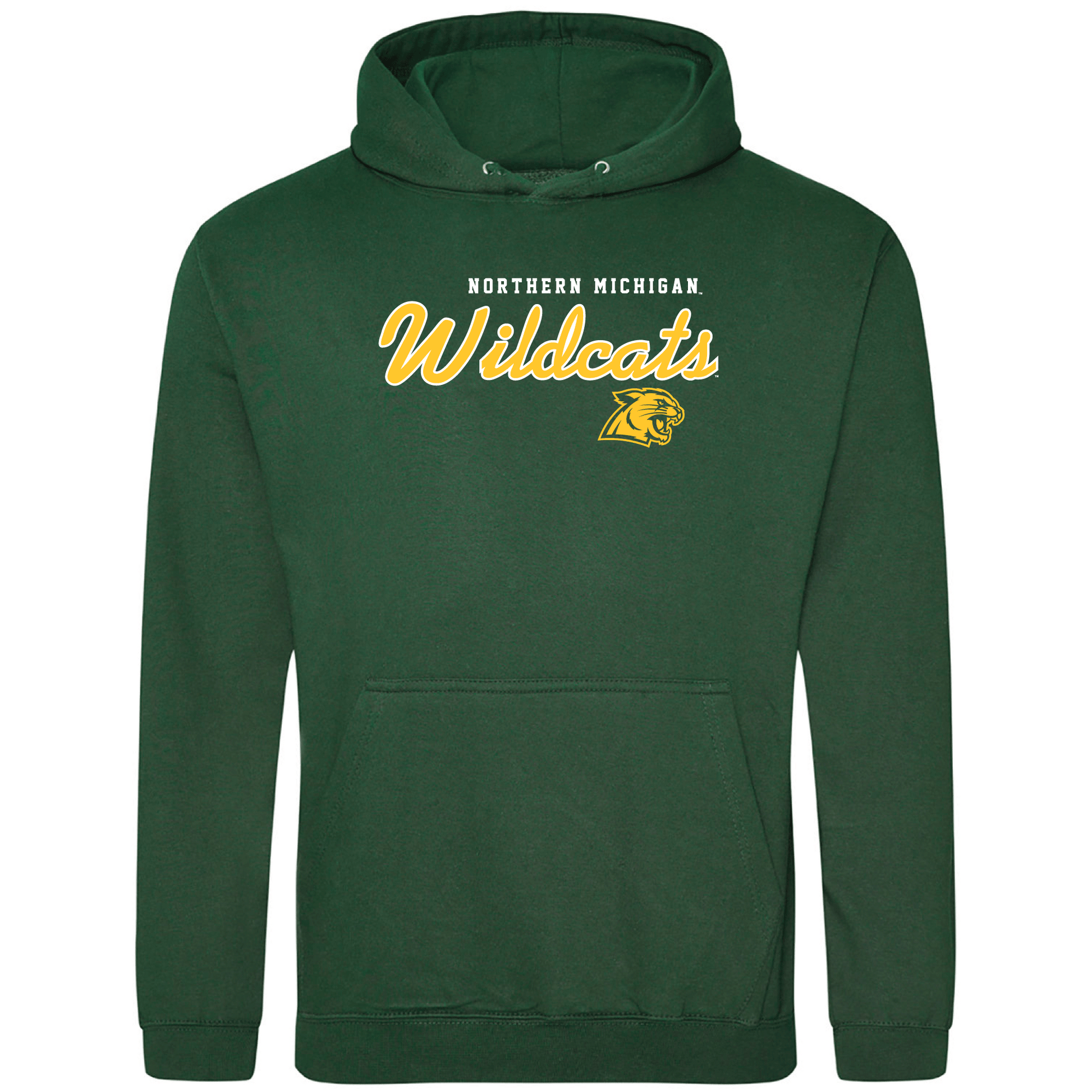  Northern Michigan University Wildcats Machine Script Hooded Sweatshirt