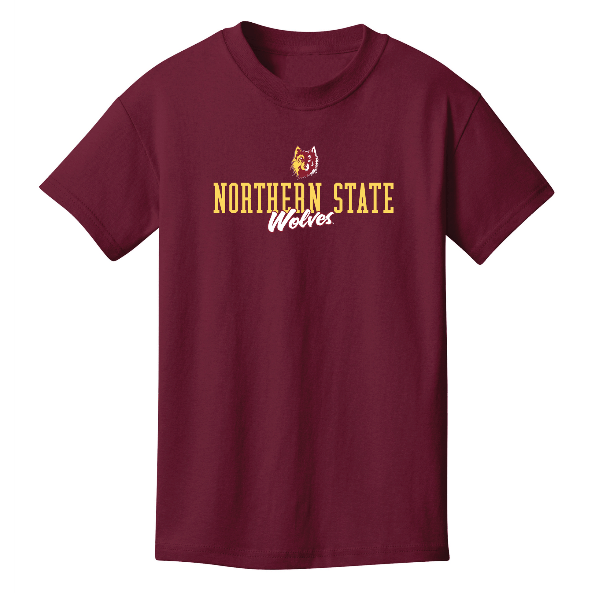 Northern State University Wolves Campus Script Youth T-shirt