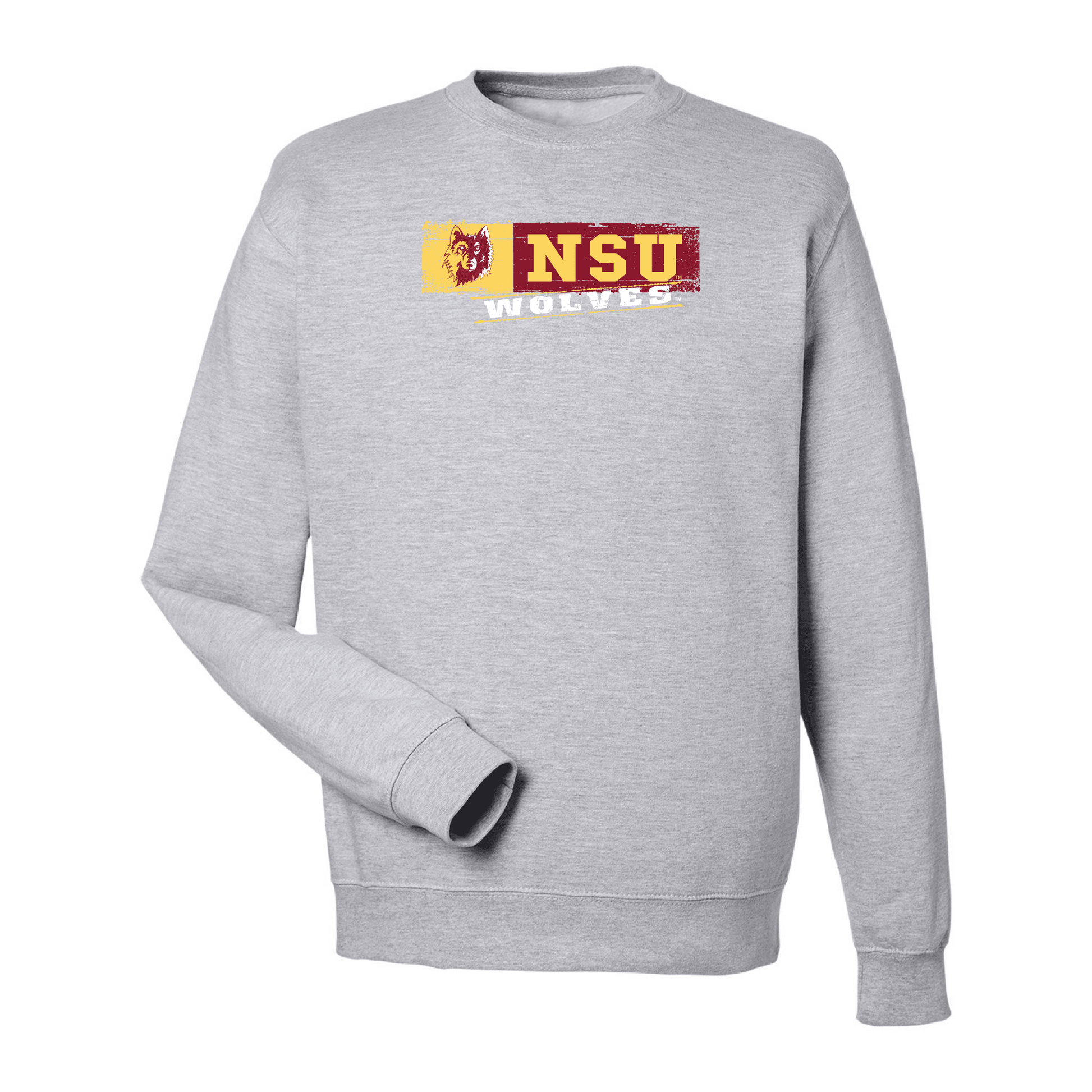 Northern State University Wolves Sticker Crewneck Sweatshirt Fleece