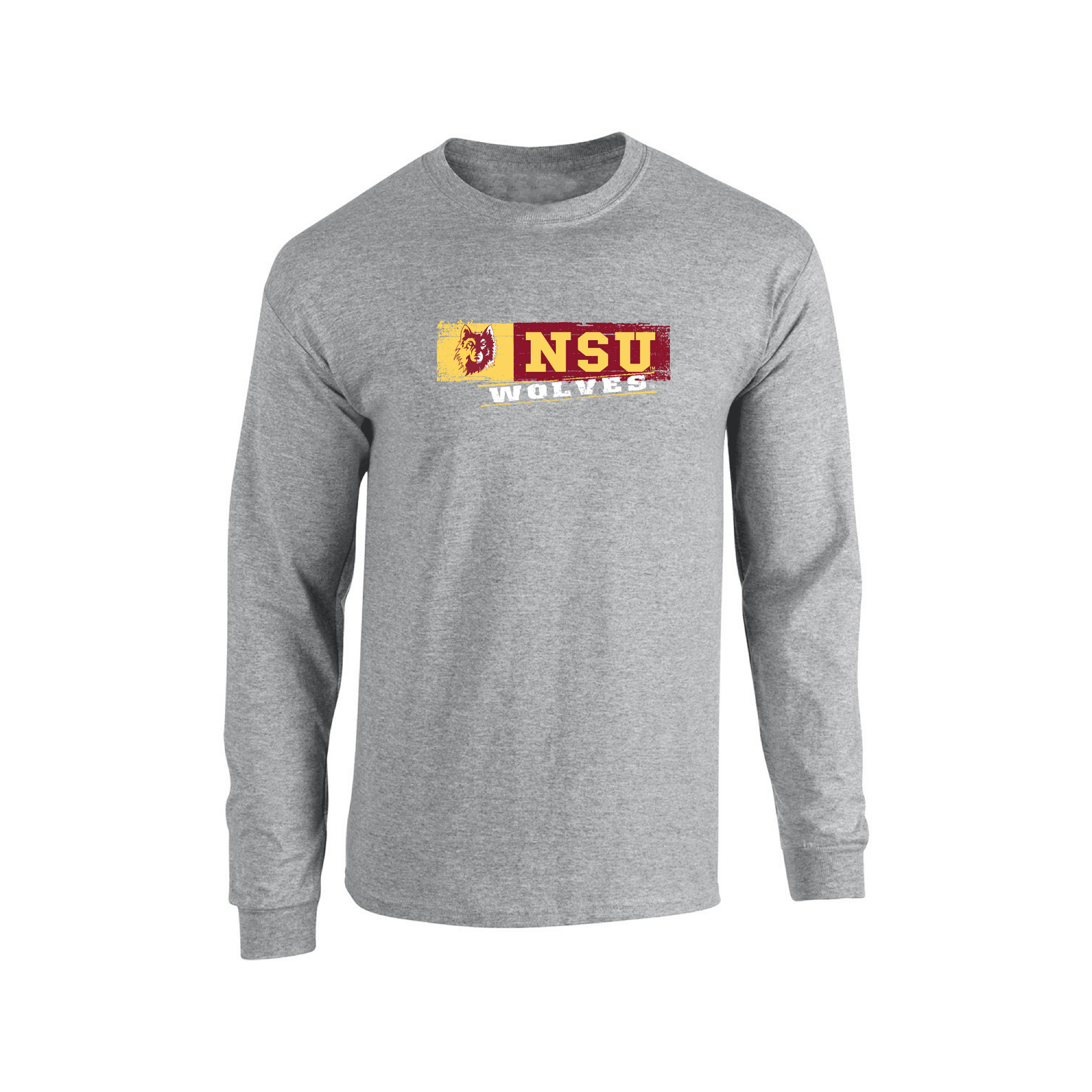 Northern State University Wolves Sticker Long Sleeve T-shirt Unisex