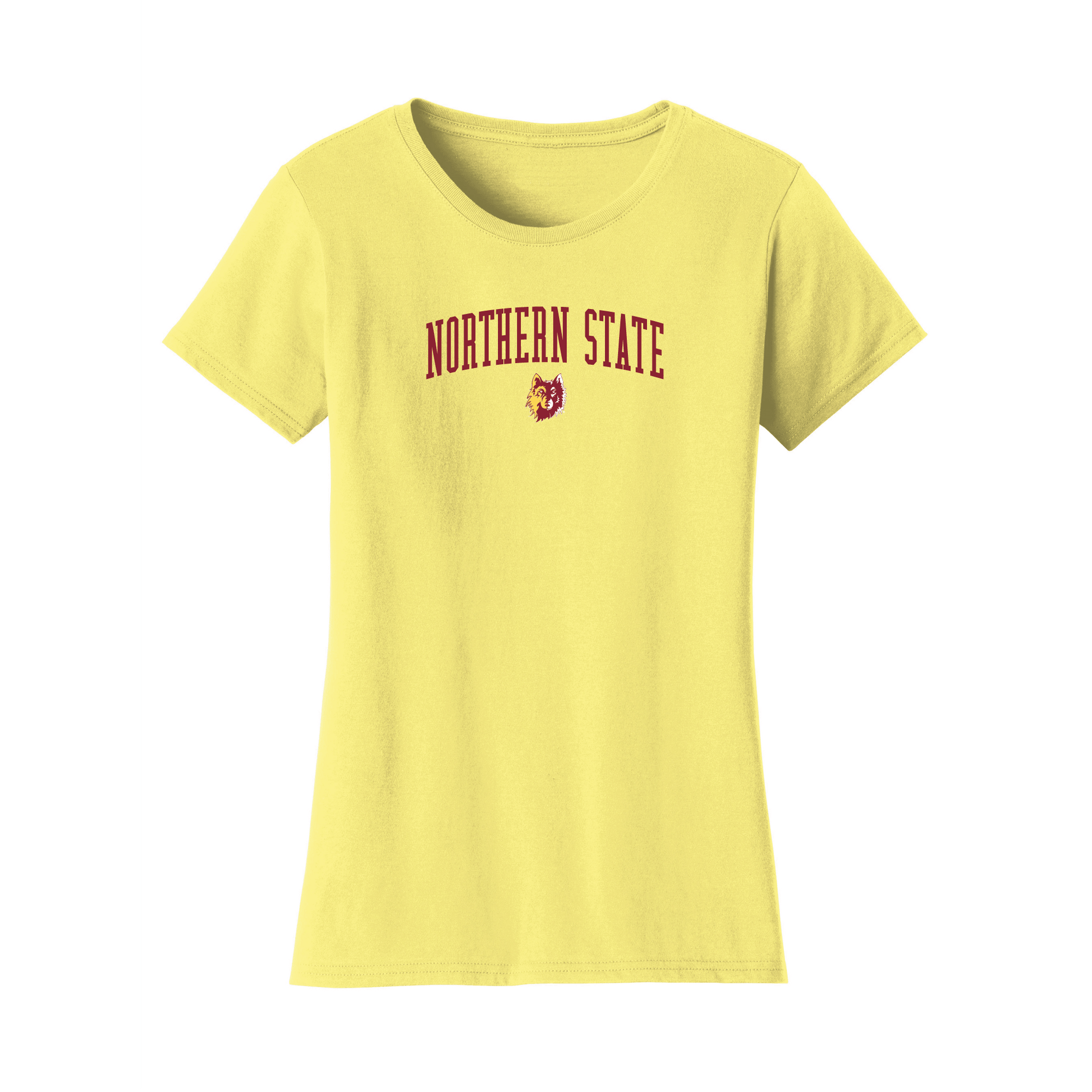 Northern State University Wolves Jumbo Arch Womens Relaxed T-shirt