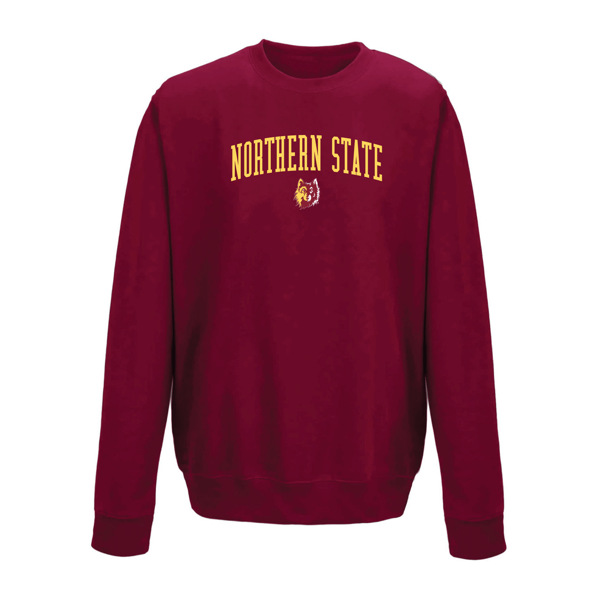 Northern State University Wolves Jumbo Arch Crewneck Sweatshirt Fleece