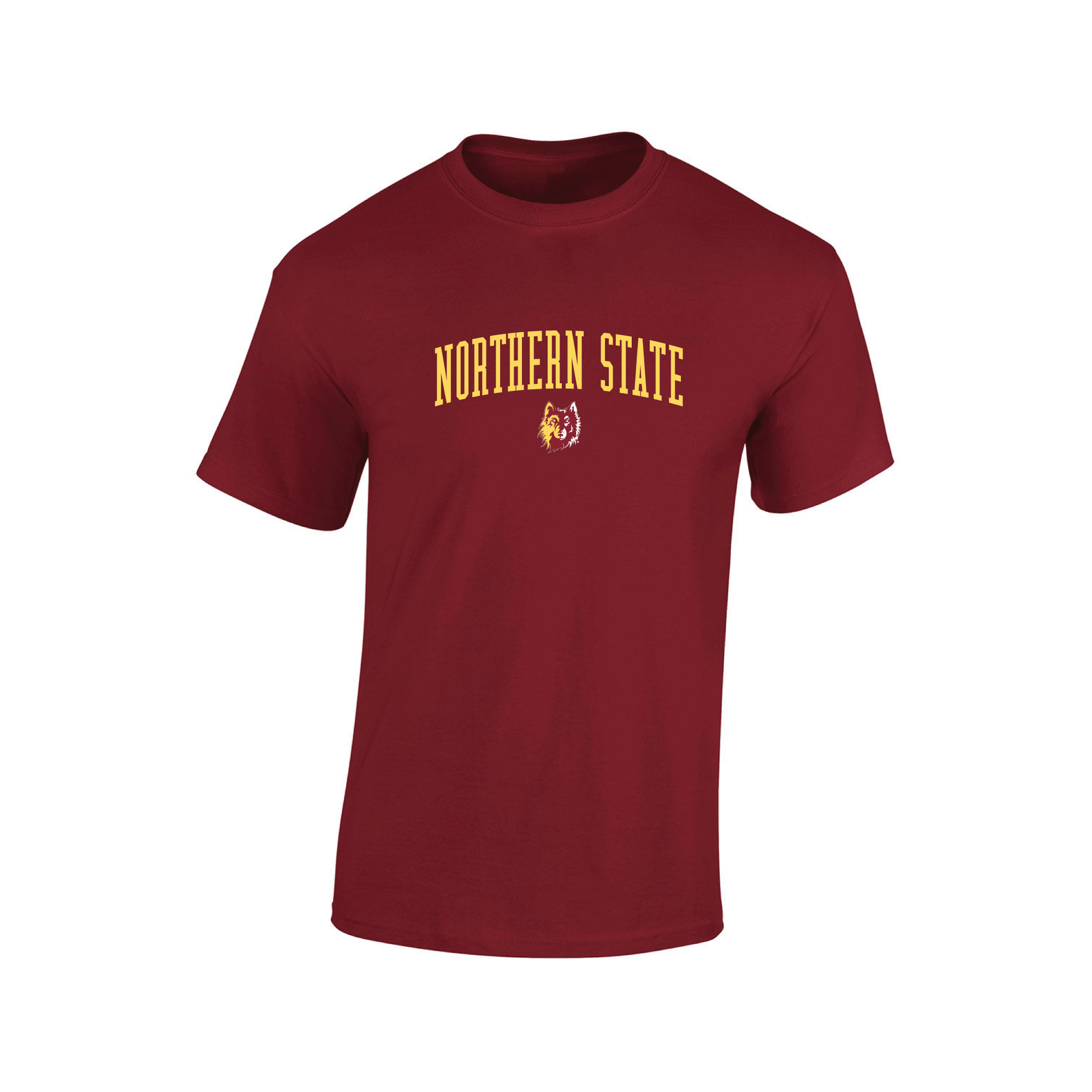 Northern State University Wolves Jumbo Arch T-shirt Unisex Cotton